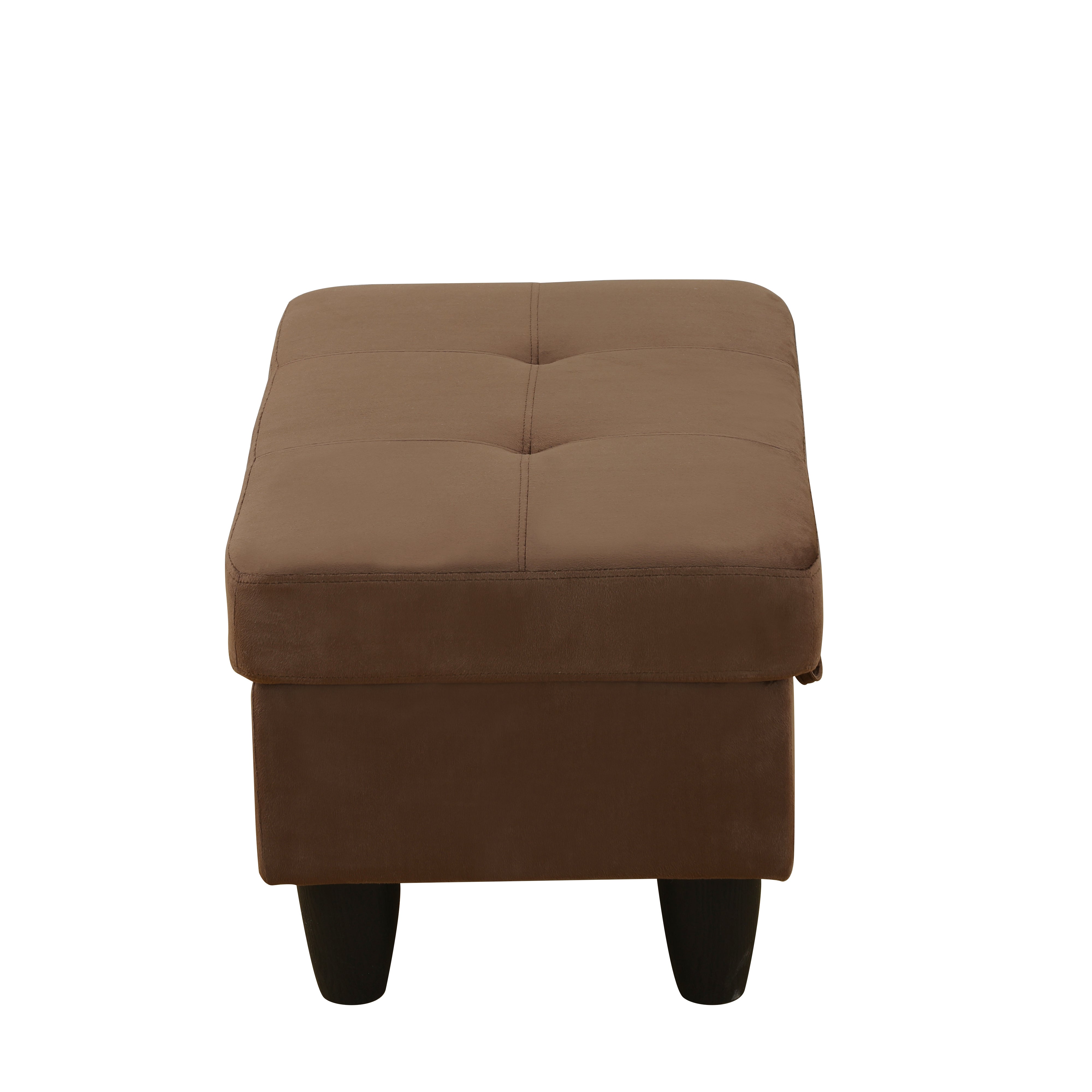 Ainehome Chocolate Flannel Living Room Sofa Ottoman