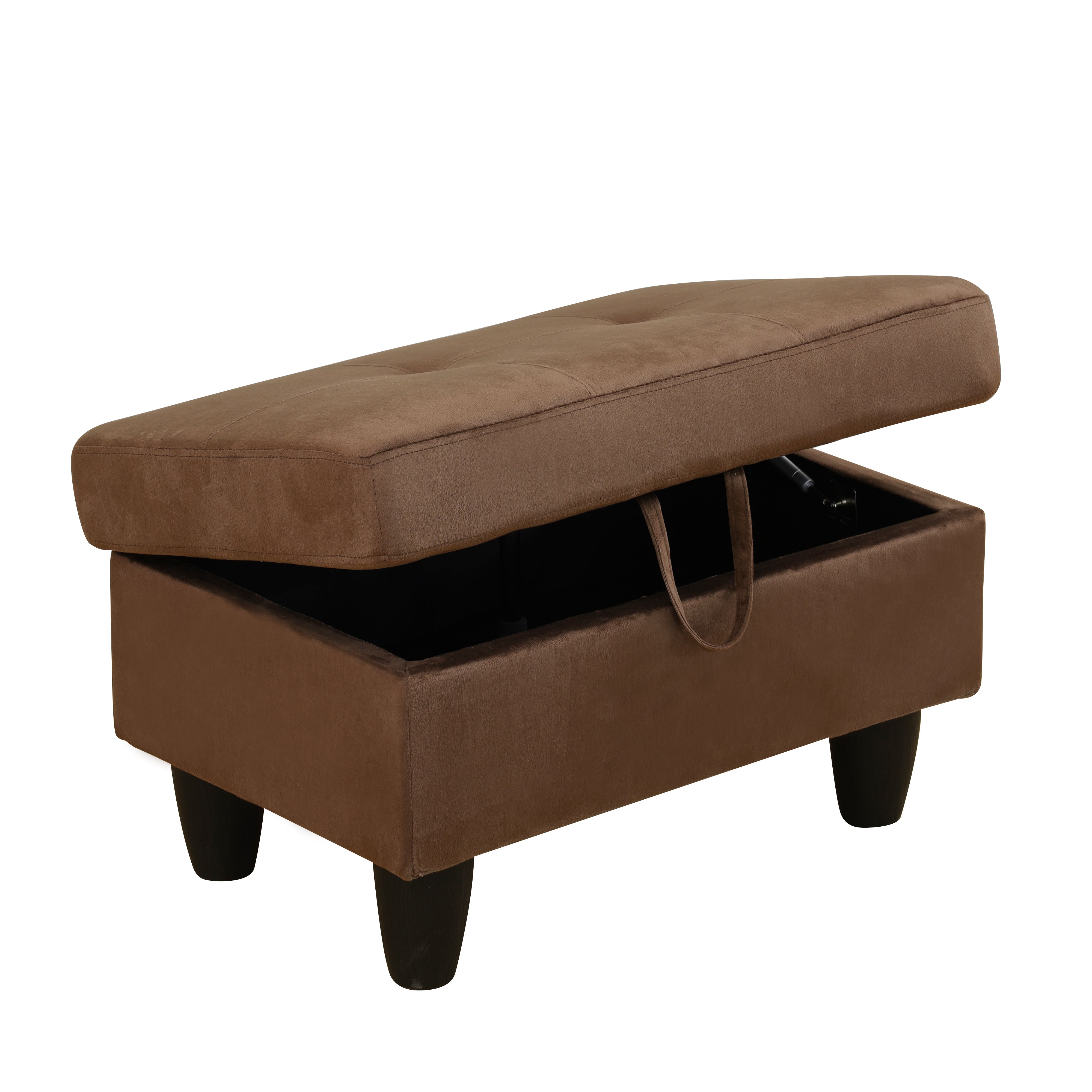 Ainehome Chocolate Flannel Living Room Sofa Ottoman