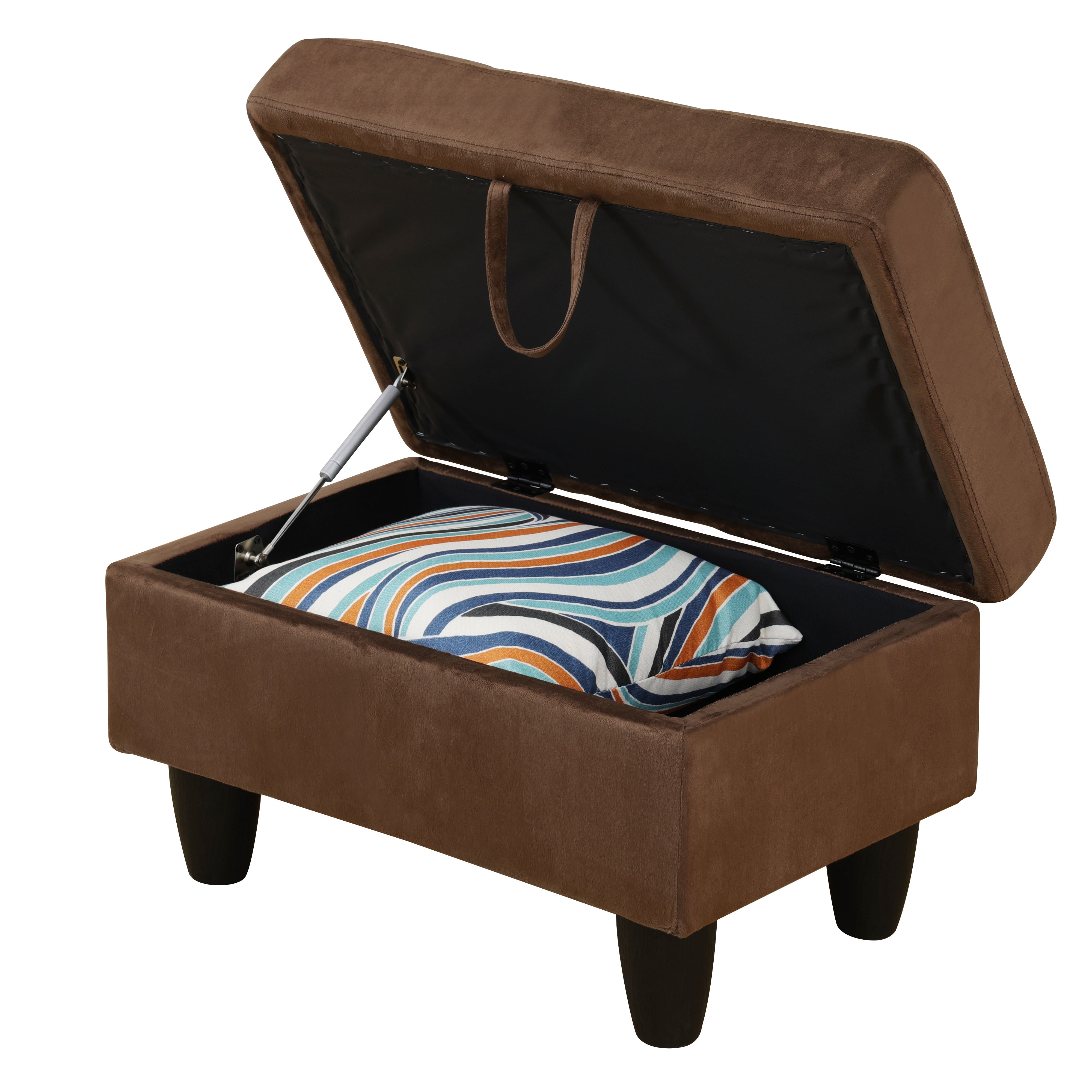 Ainehome Chocolate Flannel Living Room Sofa Ottoman