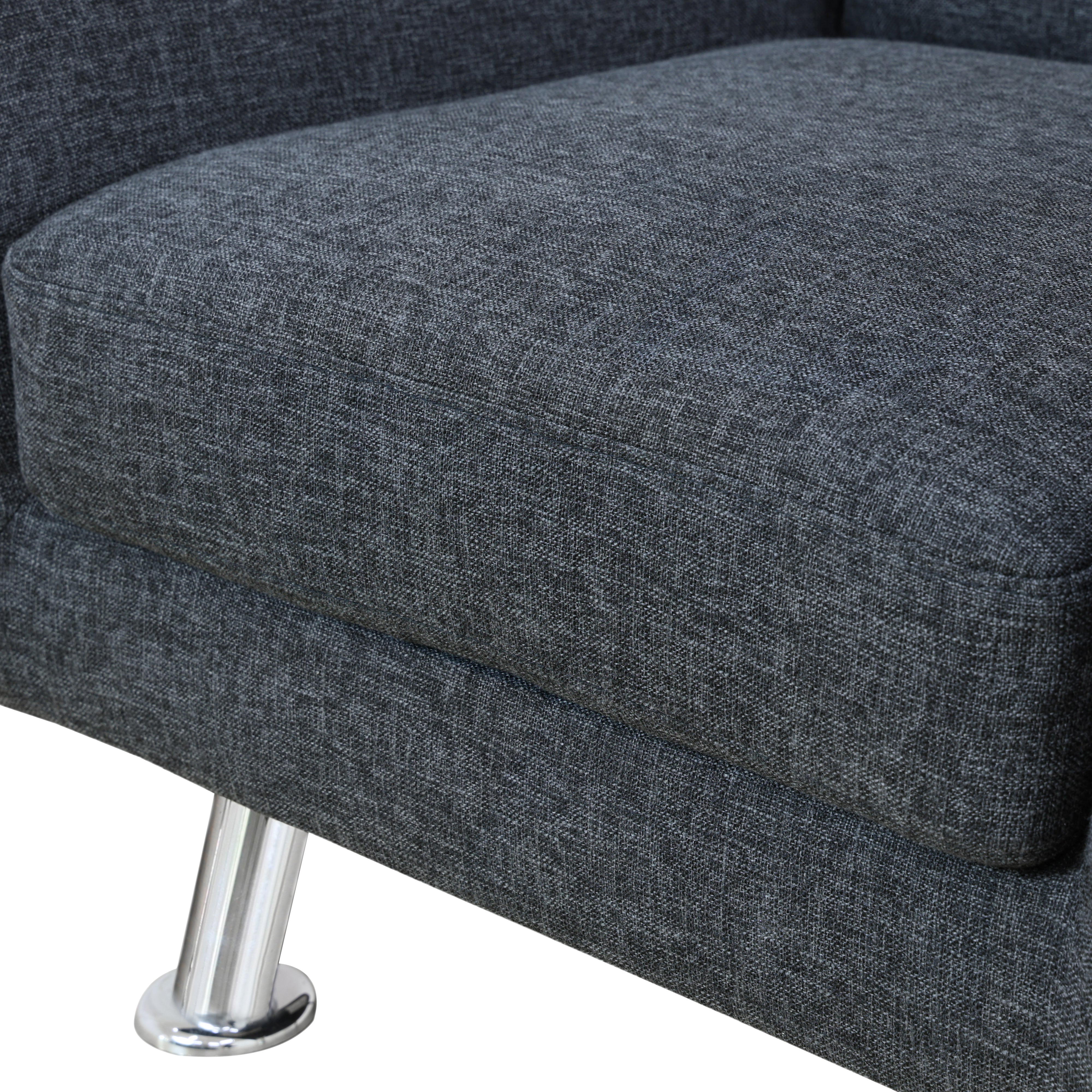 Ainehome Black Grey Linen 3-Piece Living Room Sofa Set