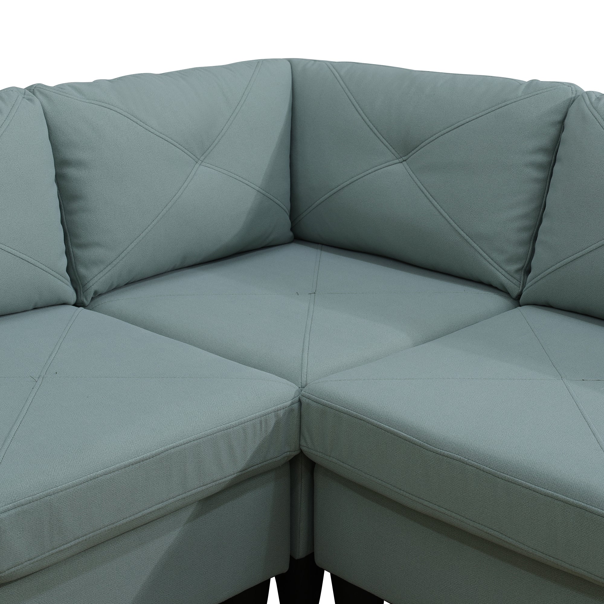 Ainehome Pale Green Massa Flannel 4-Piece Couch Living Room Sofa Set