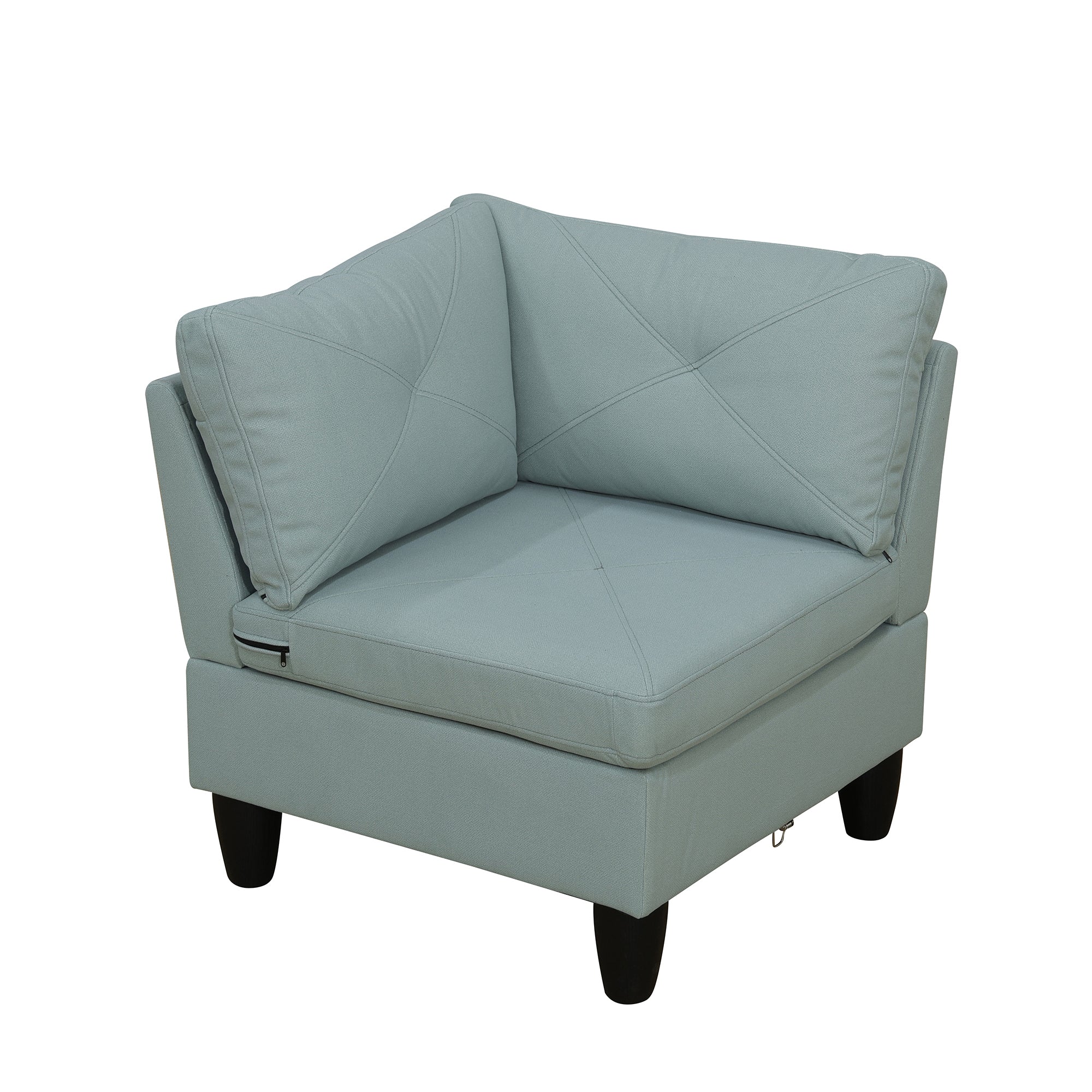 Ainehome Pale Green Massa Flannel 4-Piece Couch Living Room Sofa Set
