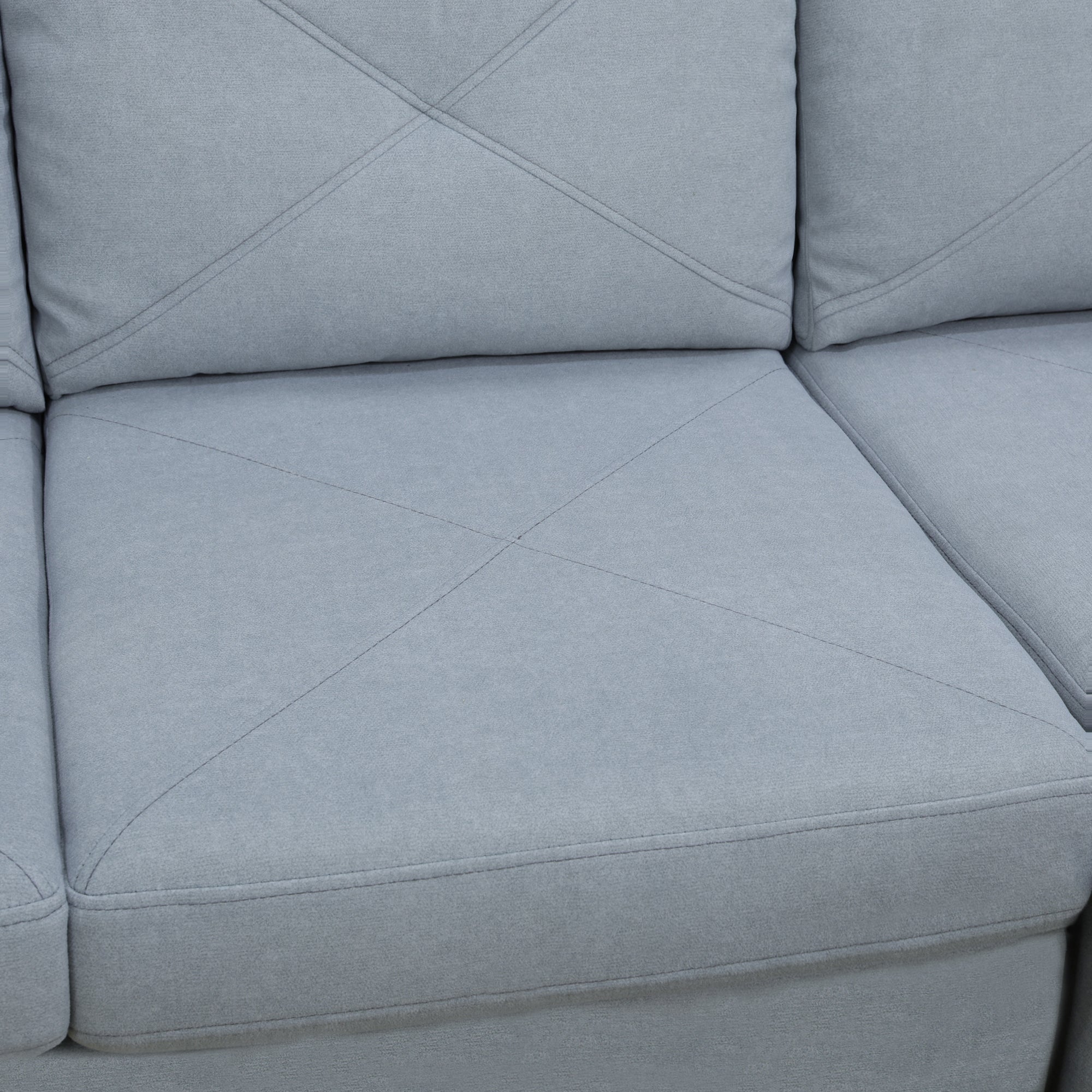 Ainehome Grey Massa Flannel 4-Piece Couch Living Room Sofa Set