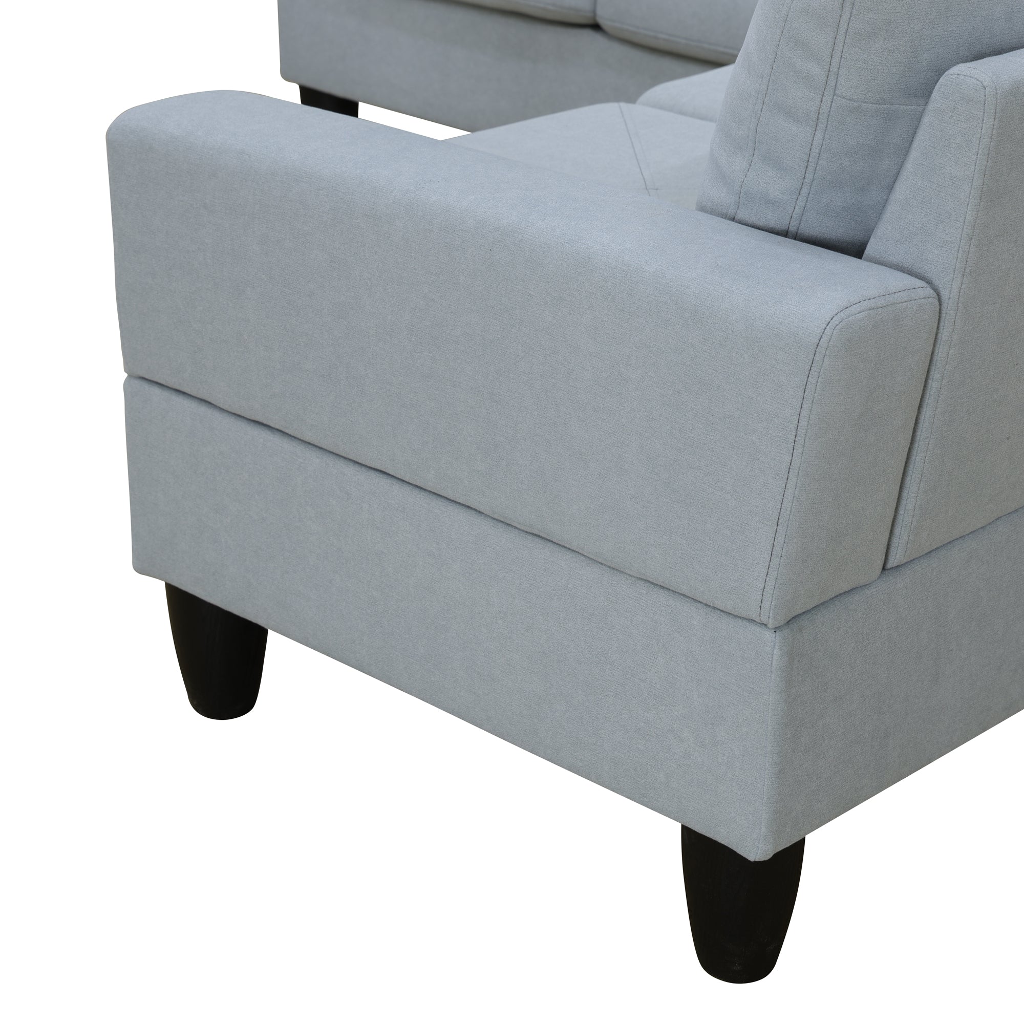 Ainehome Grey Massa Flannel 4-Piece Couch Living Room Sofa Set