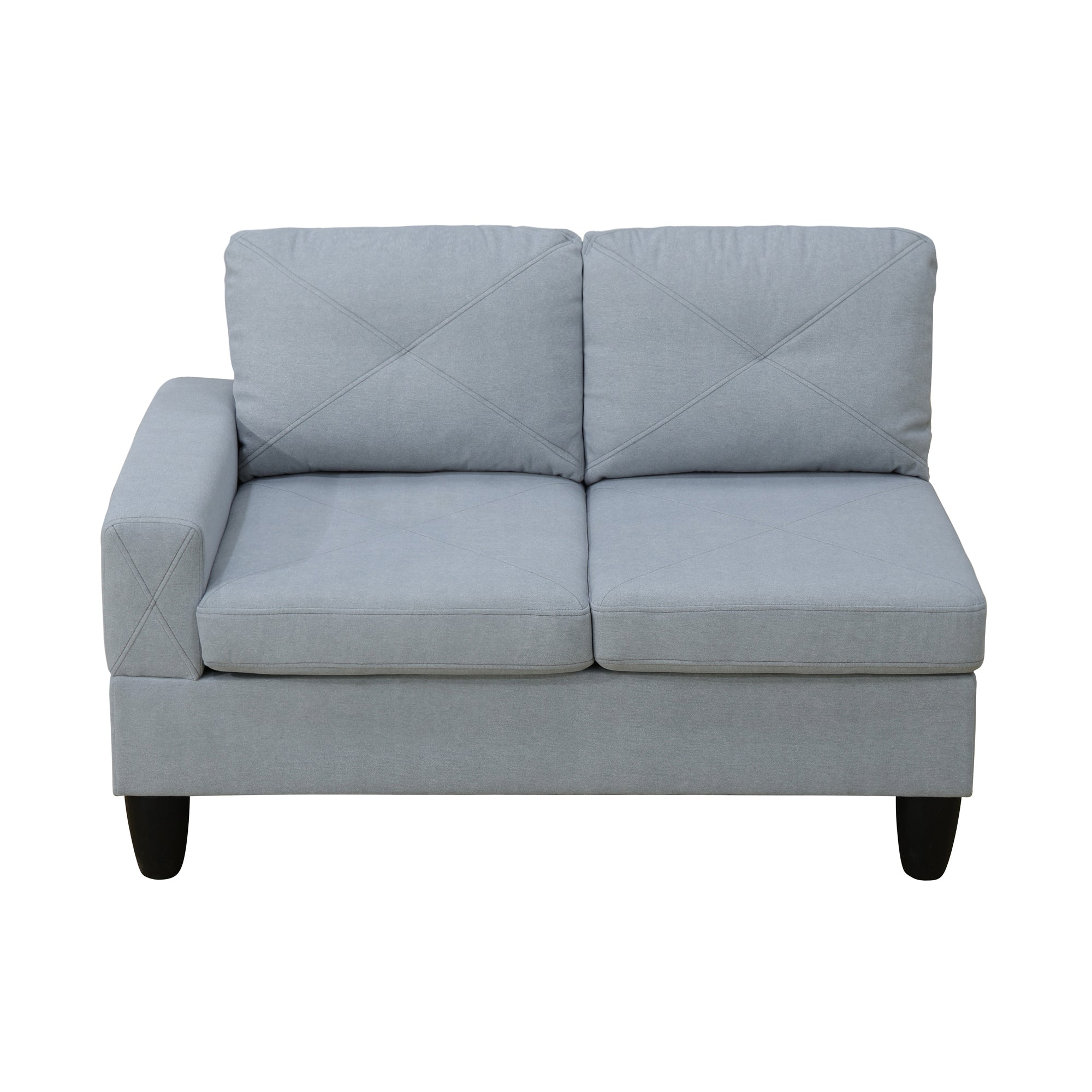 Ainehome Grey Massa Flannel 4-Piece Couch Living Room Sofa Set