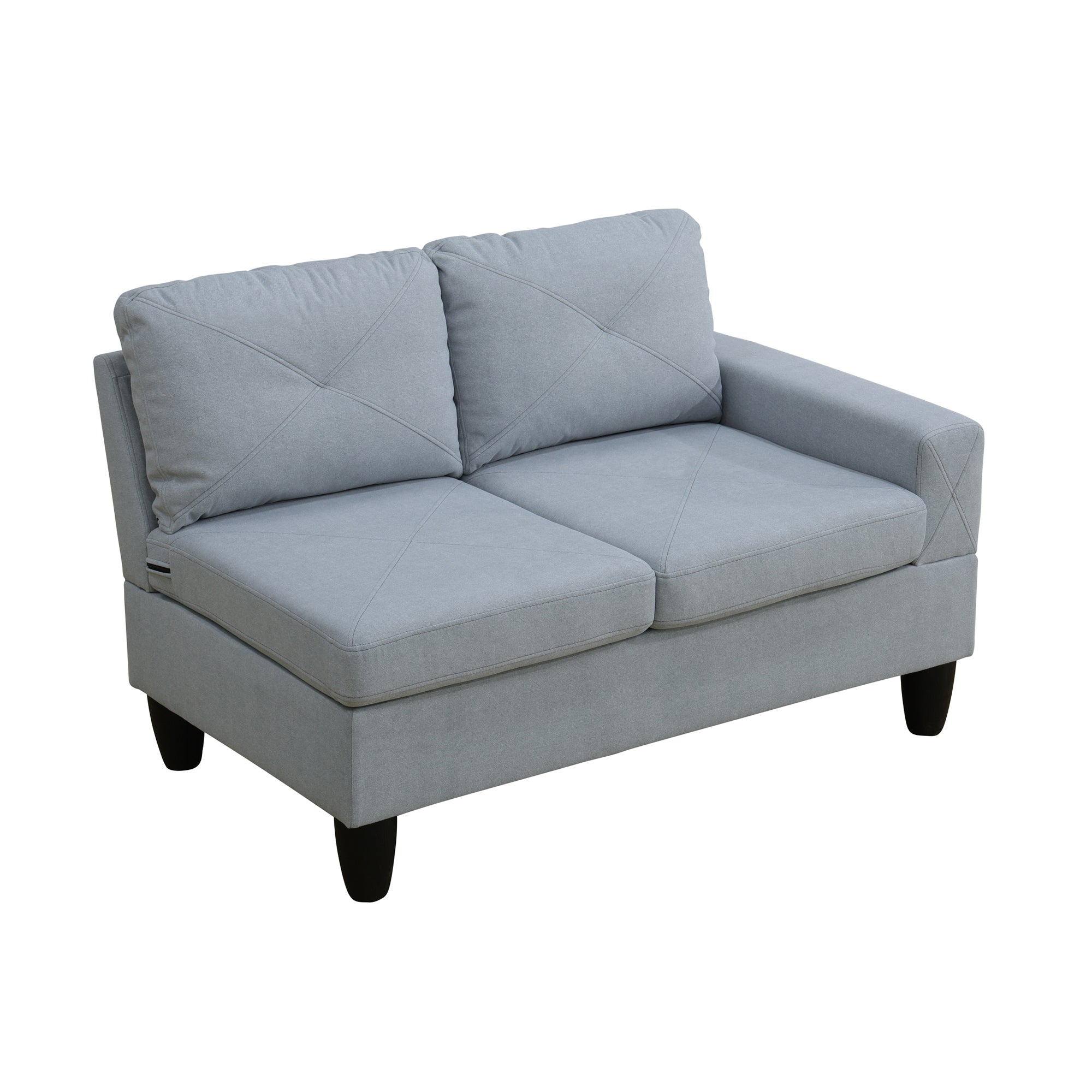 Ainehome Grey Massa Flannel 4-Piece Couch Living Room Sofa Set