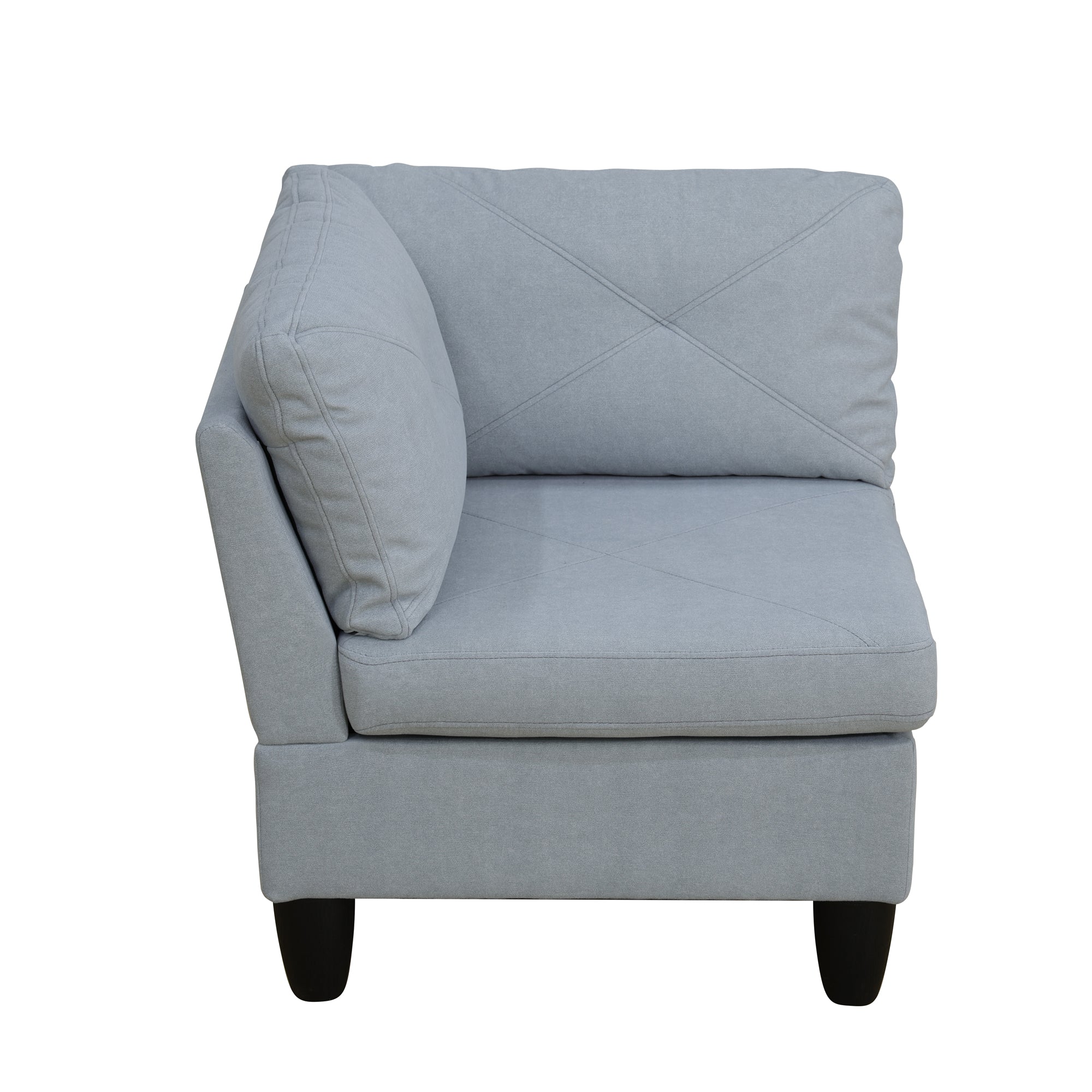 Ainehome Grey Massa Flannel 4-Piece Couch Living Room Sofa Set
