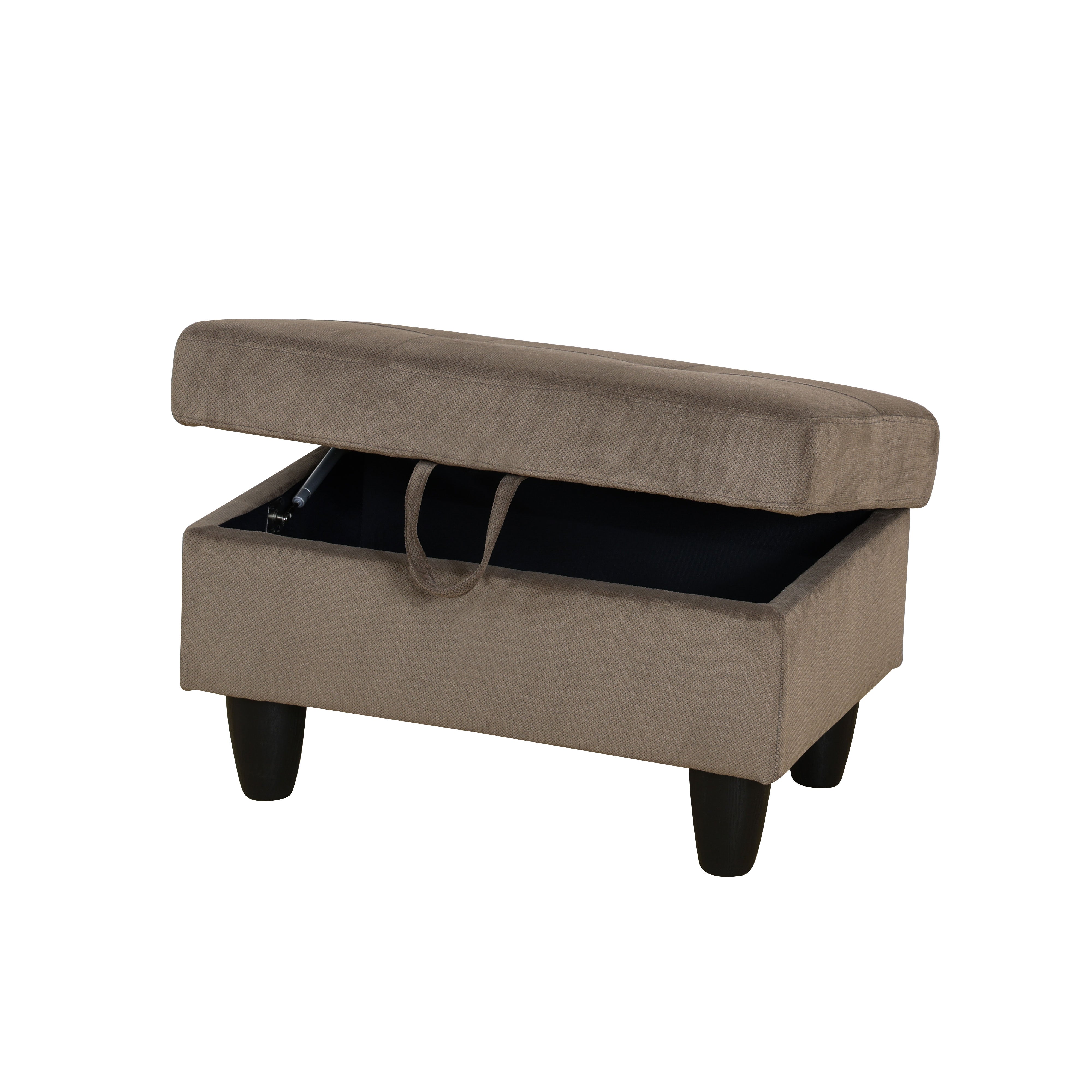 Ainehome Brown Corduroy Living Room Sofa Ottoman