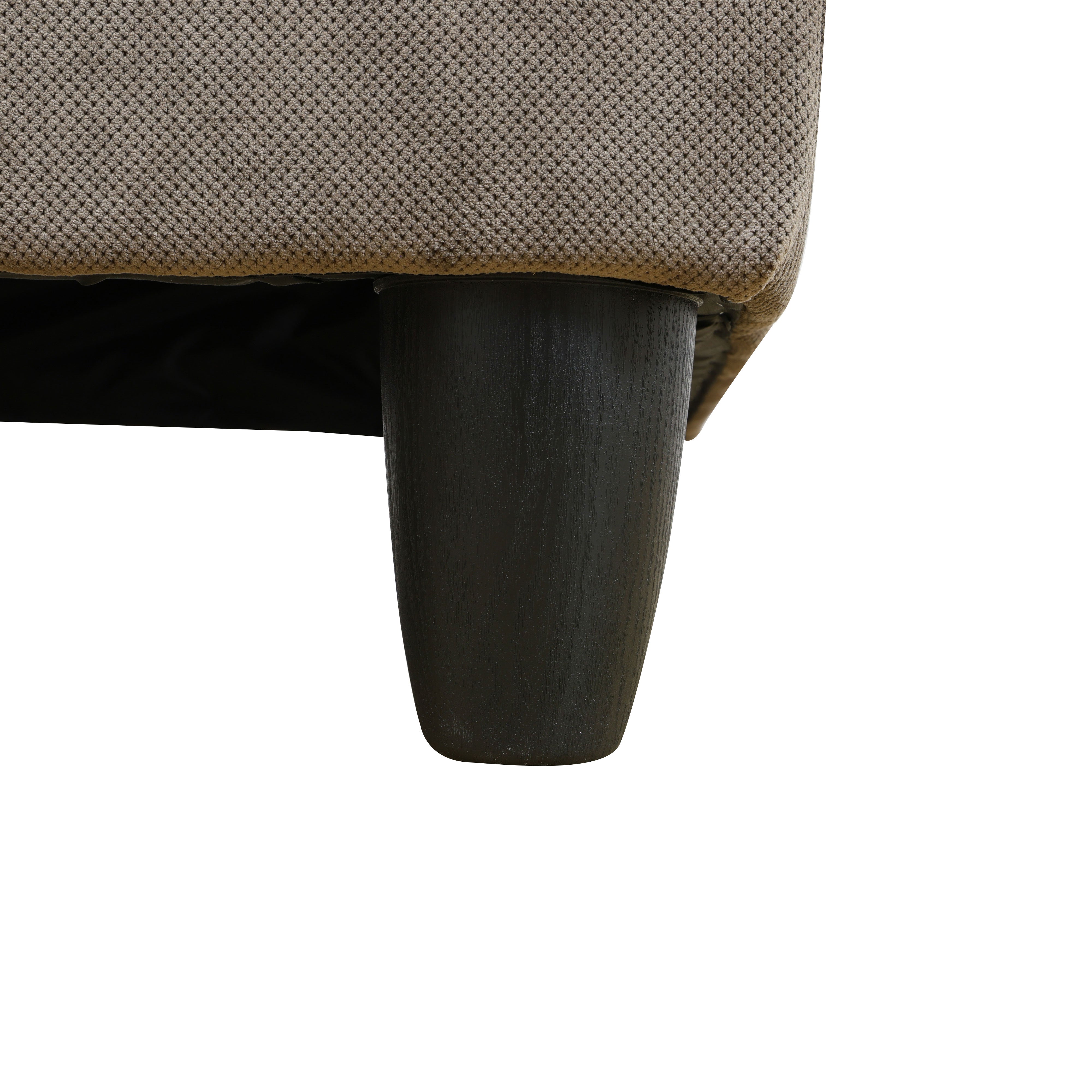 Conjunto de sofá seccional en forma de L de pana marrón de Ainehome para sala de estar
