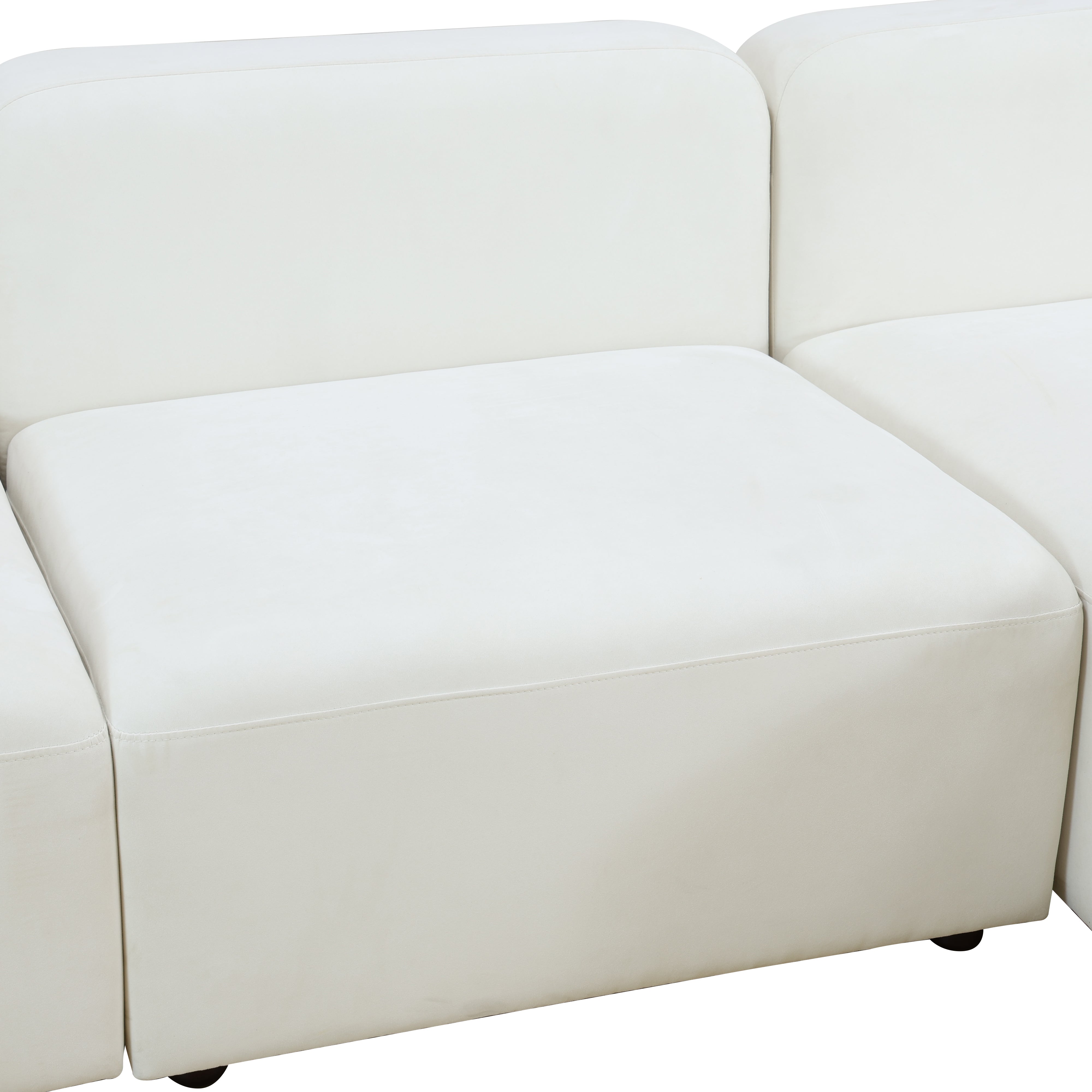 Ainehome White Microfiber 4-Piece Living Room Sofa Set