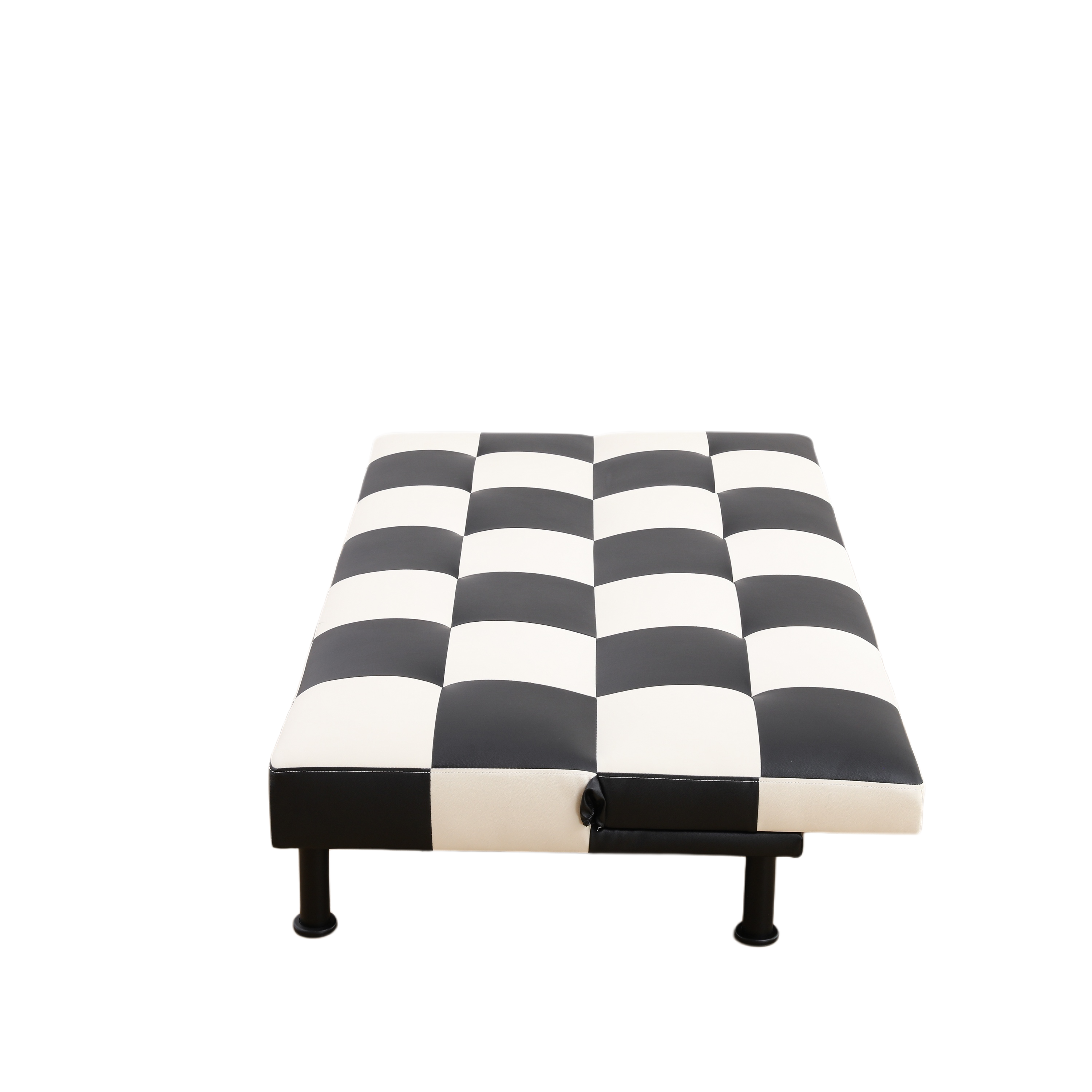 Ainehome Black&White Faux Leather Living Room Sofa bed