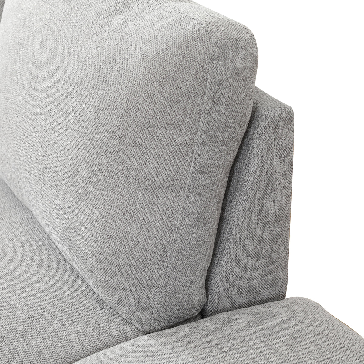 Conjunto de sofá de 2 piezas para sala de estar con pelusa en gris y blanco de Ainehome