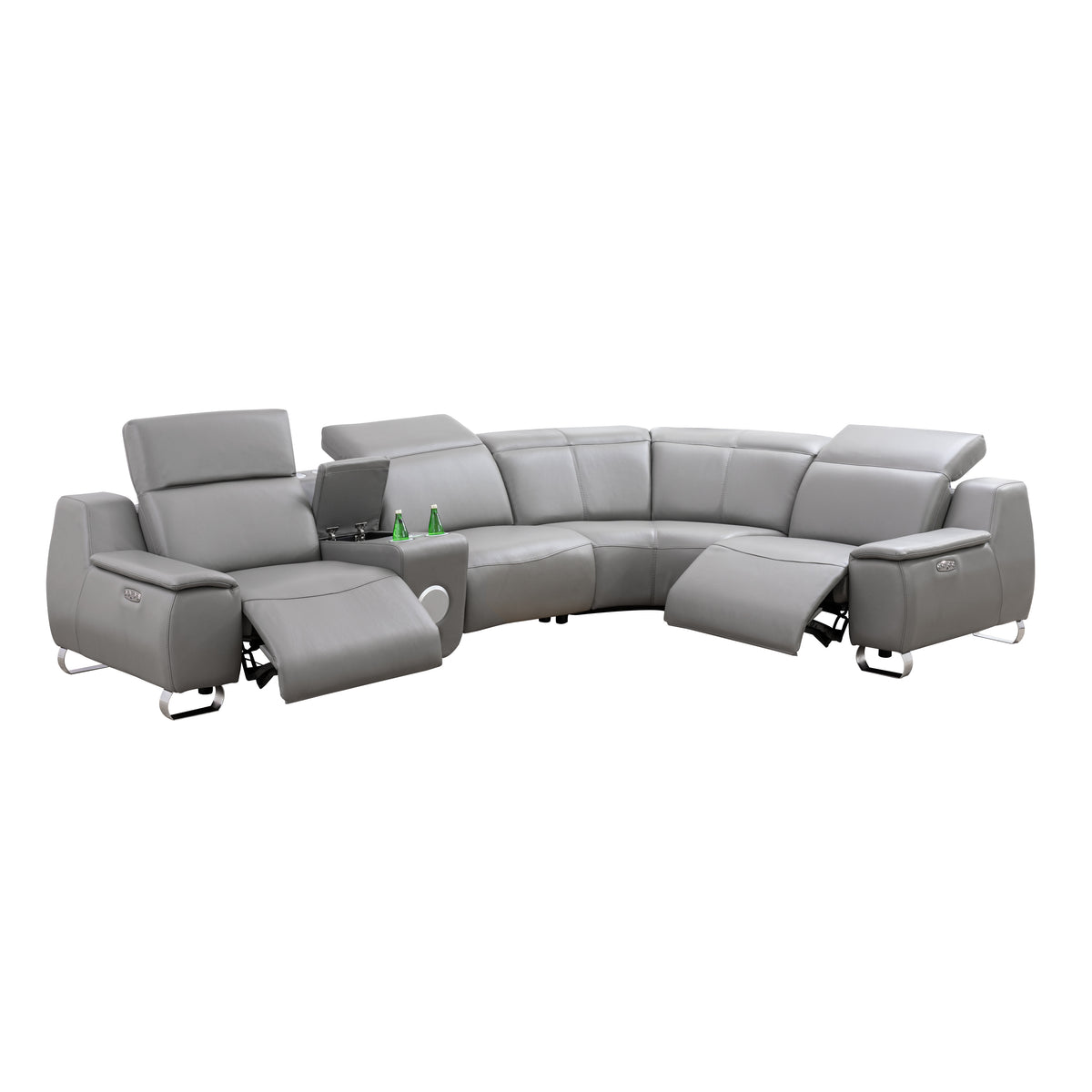 Conjunto de sofá de salón de 3 piezas de piel sintética beige de Ainehome 