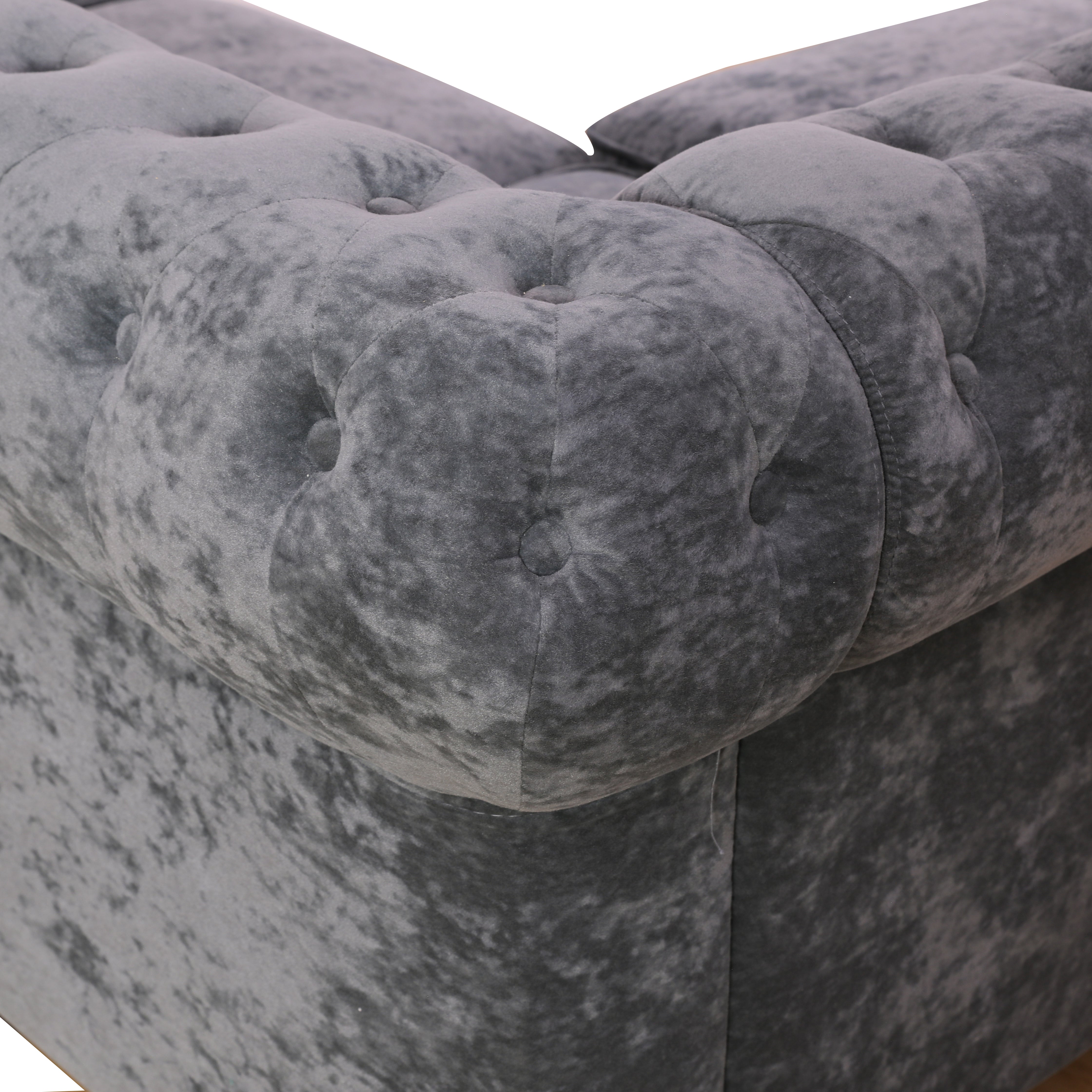 Ainehome Dark Gray Flannelette 2-Piece Couch Living Room Sofa Set