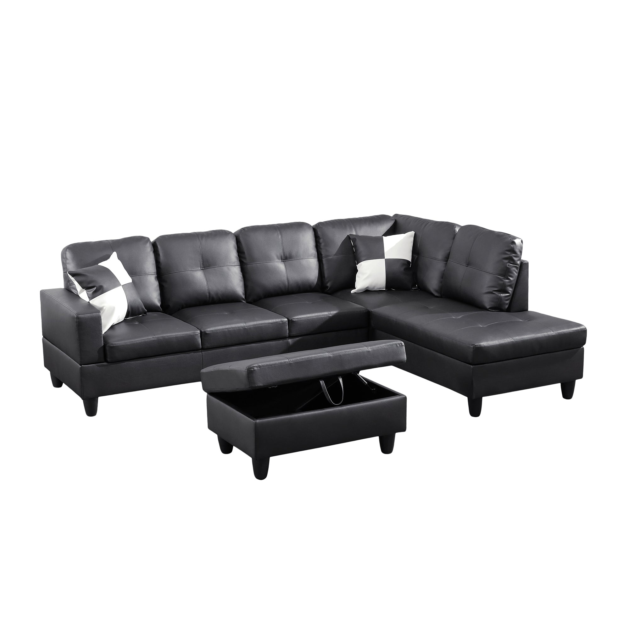 Ainehome Faux Leather L-Shaped 2/3-Piece two seats three seats Sofa Living Room Sofa Set