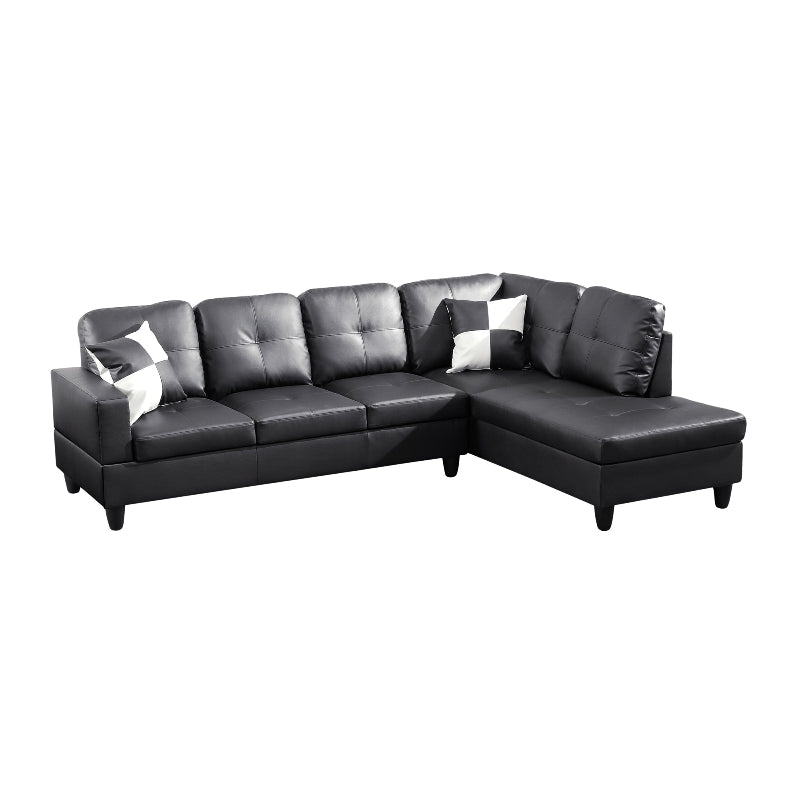 Faux Leather L-shape Sofa Set