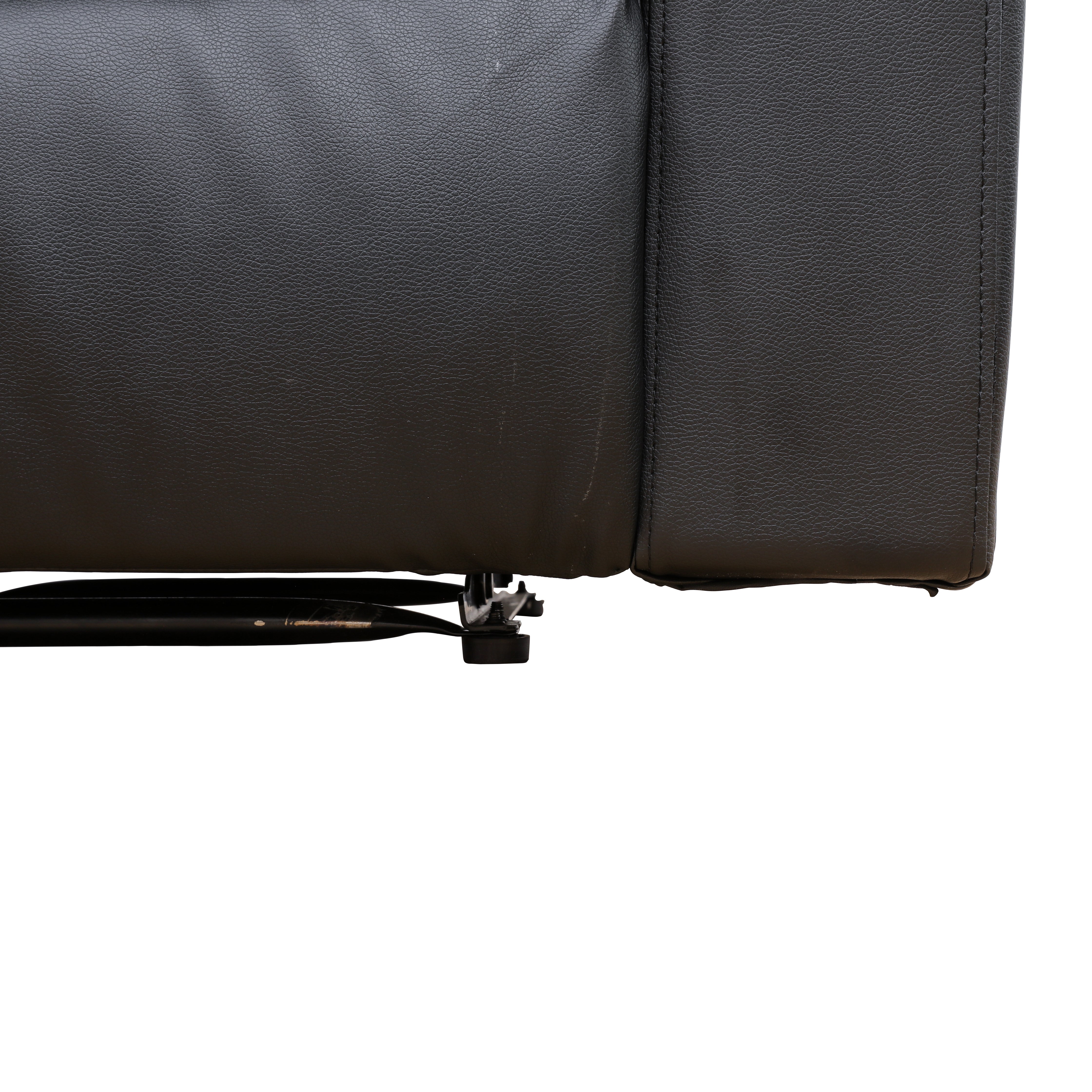Ainehome Black Faux Synthetic Leather Chair Living Room Sofa