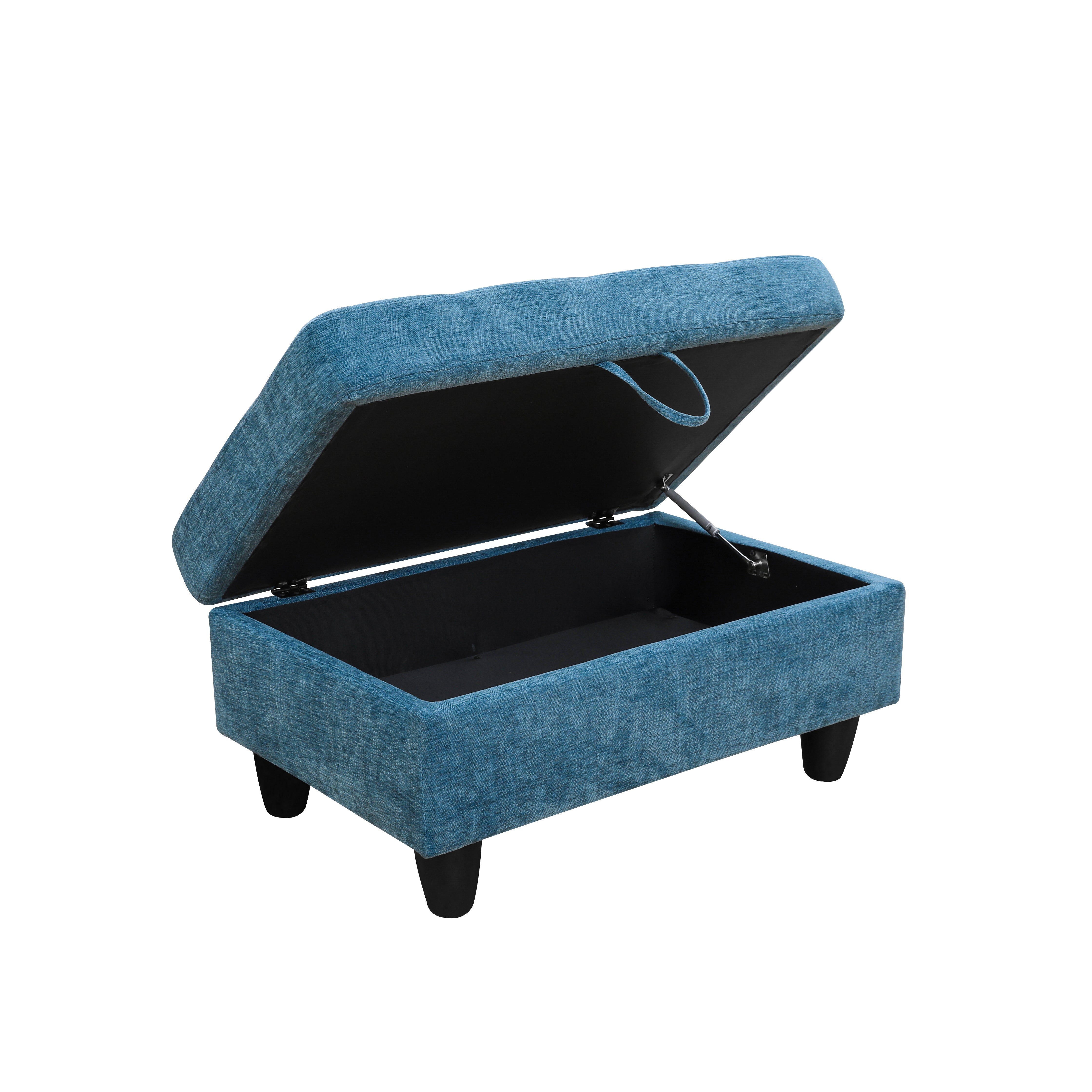 Ainehome Send pillow Blue Black Grey White Red Brown Flannel Leather PU PVC Storage Ottoman Living Room Sofa Space Saving Footstool