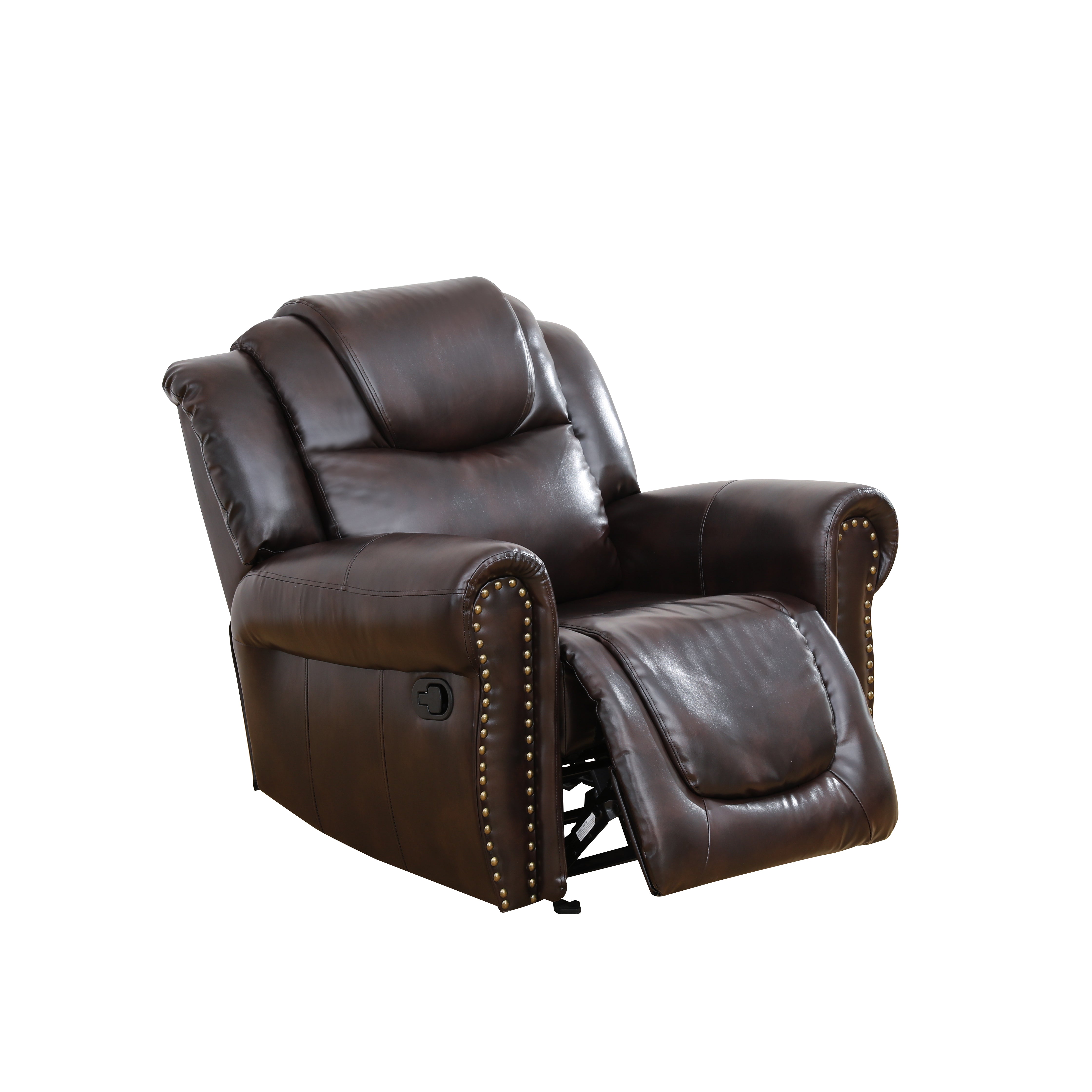 Ainehome Espresso Semi PU Synthetic Leather Unit Sofa Living Room Sofa