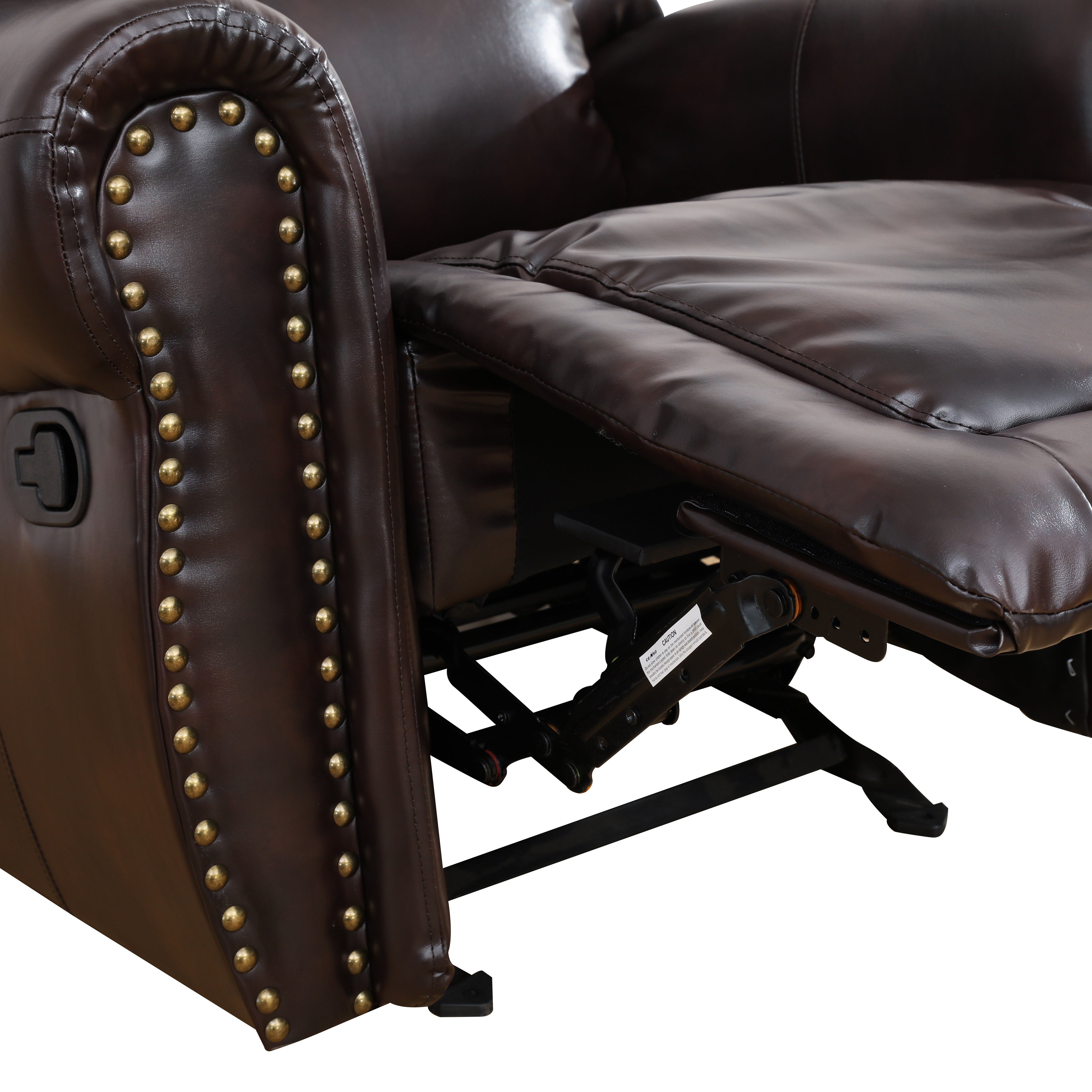 Ainehome Espresso Semi PU Synthetic Leather Unit Sofa Living Room Sofa