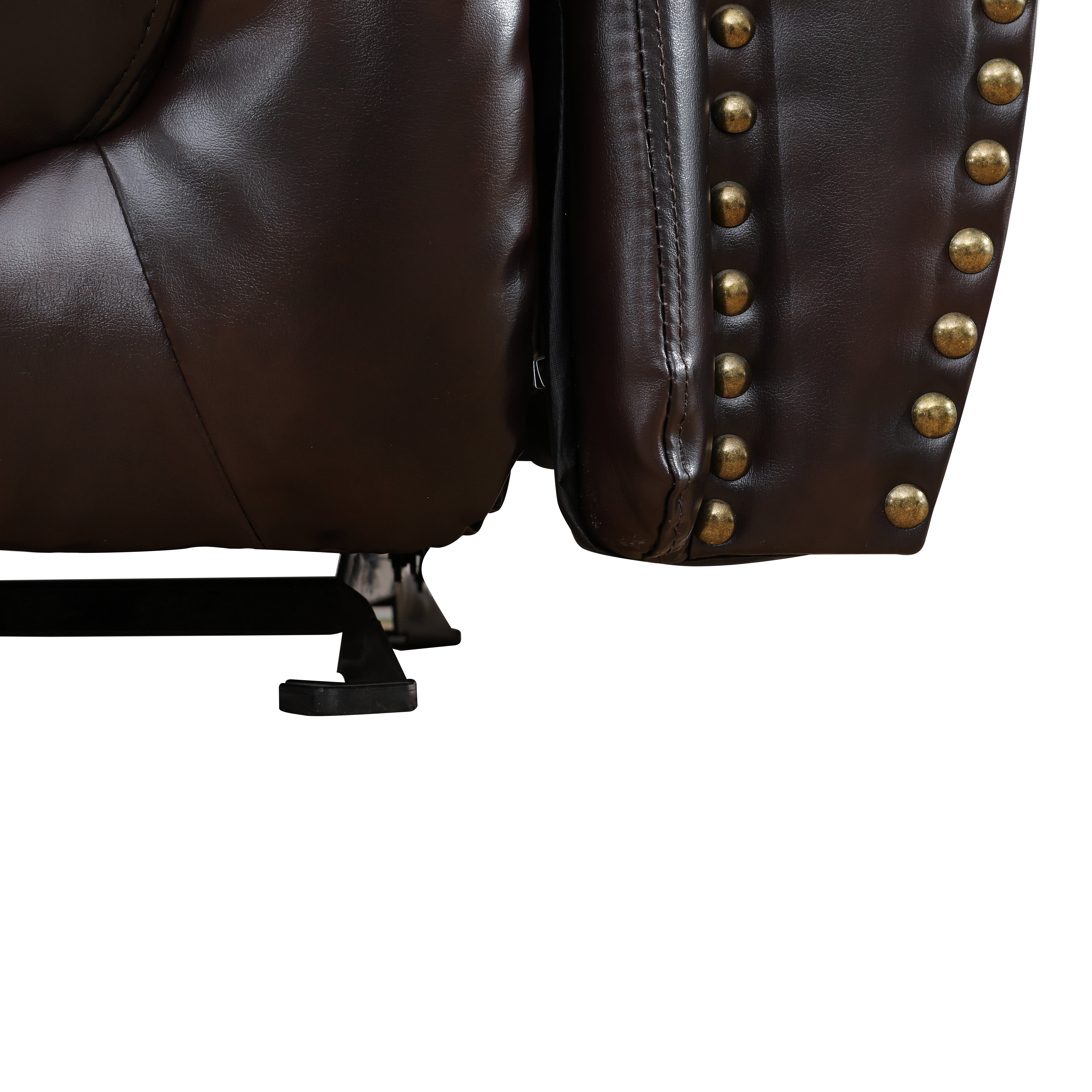 Ainehome Espresso Semi PU Synthetic Leather Unit Sofa Living Room Sofa