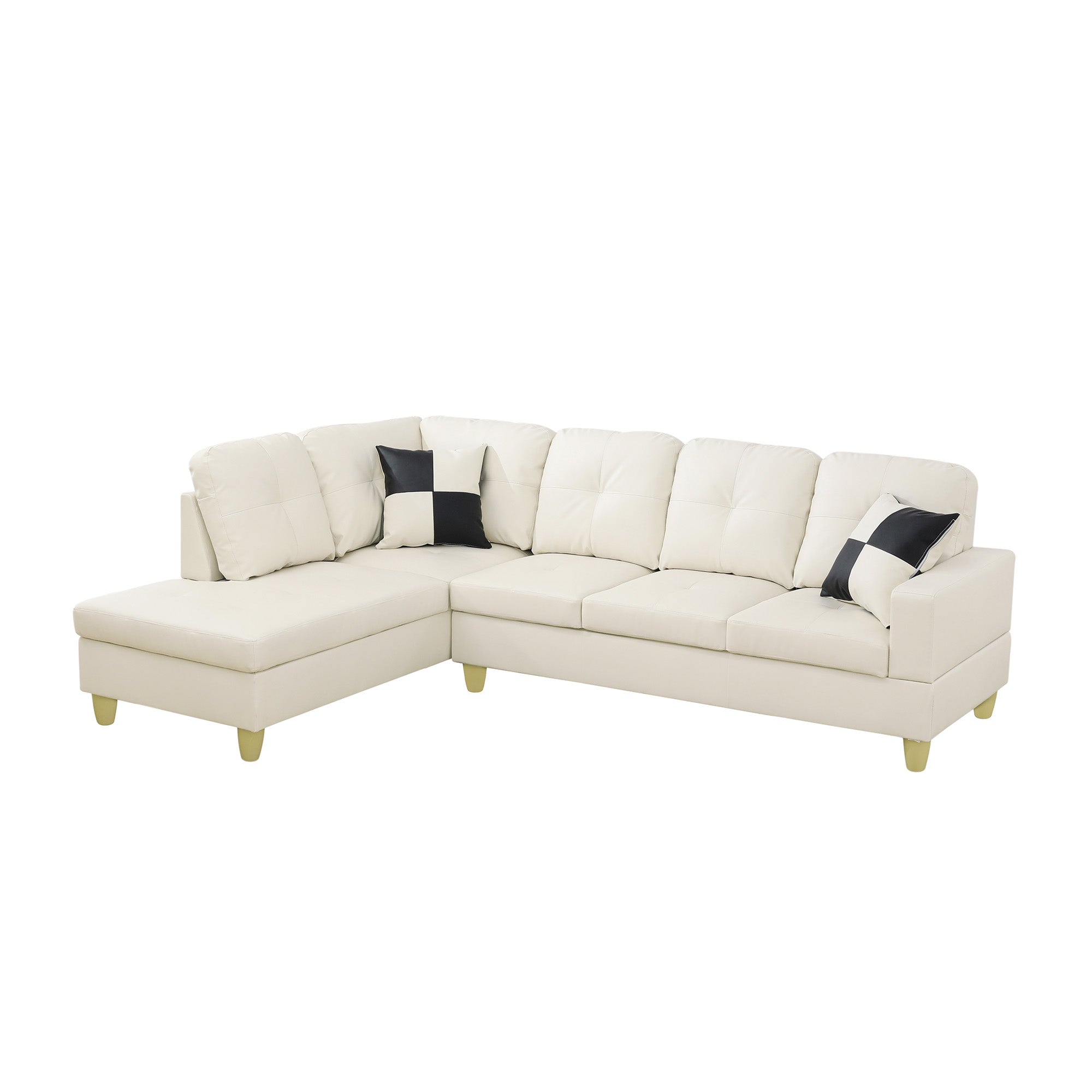 Ainehome Faux Leather L-Shaped 2/3-Piece two seats three seats Sofa Living Room Sofa Set
