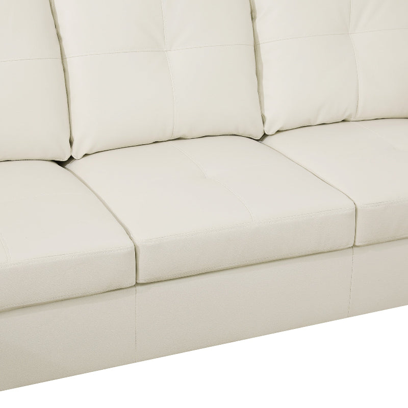 Faux Leather L-shape Sofa Set
