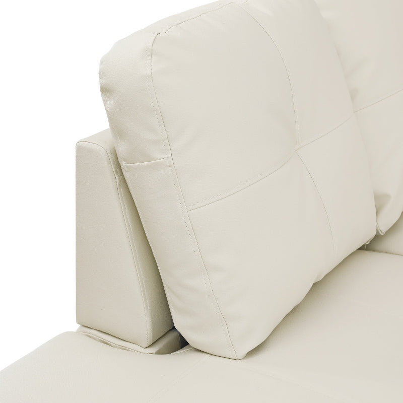 Faux Leather L-shape Sofa Set