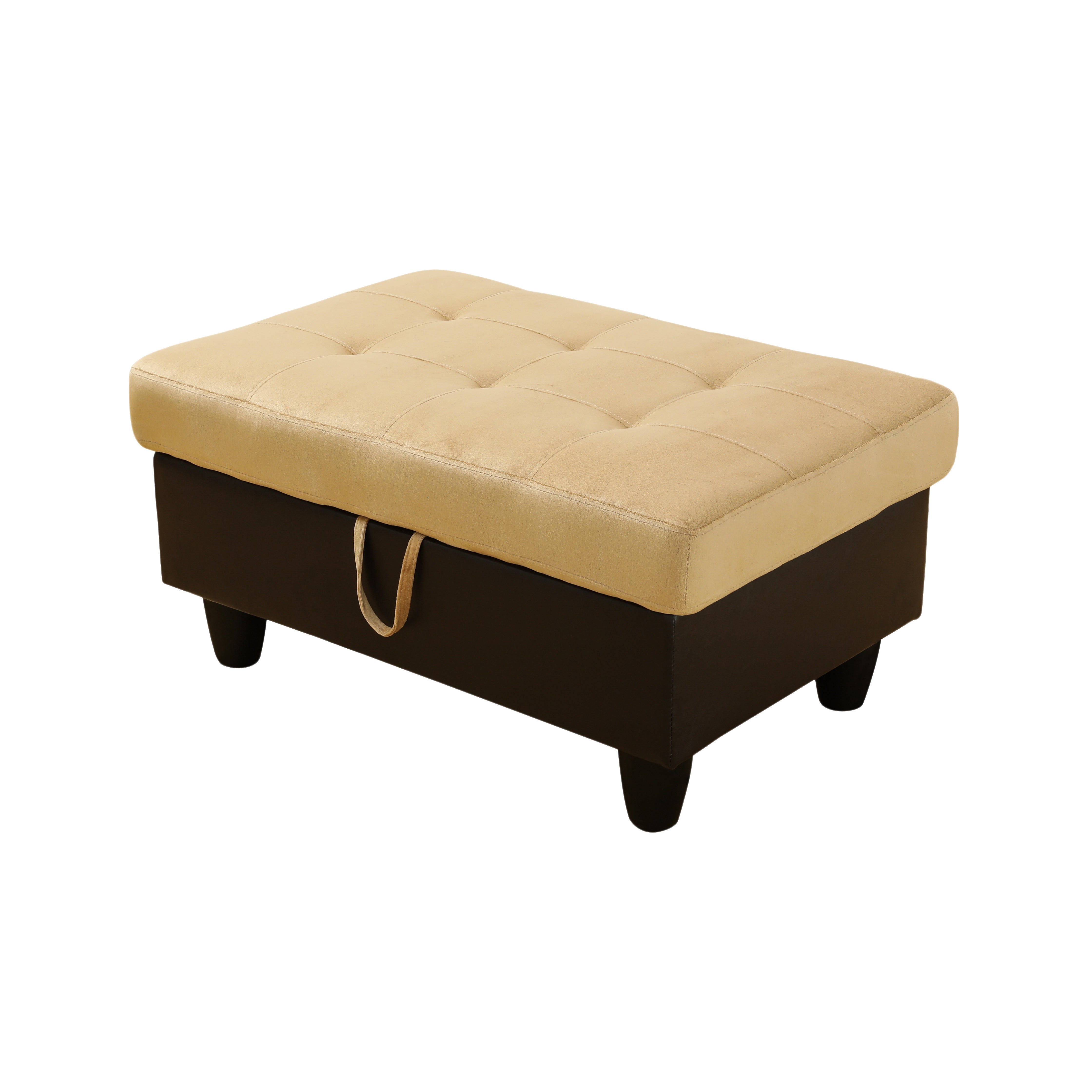 Ainehome Send pillow Blue Black Grey White Red Brown Flannel Leather PU PVC Storage Ottoman Living Room Sofa Space Saving Footstool