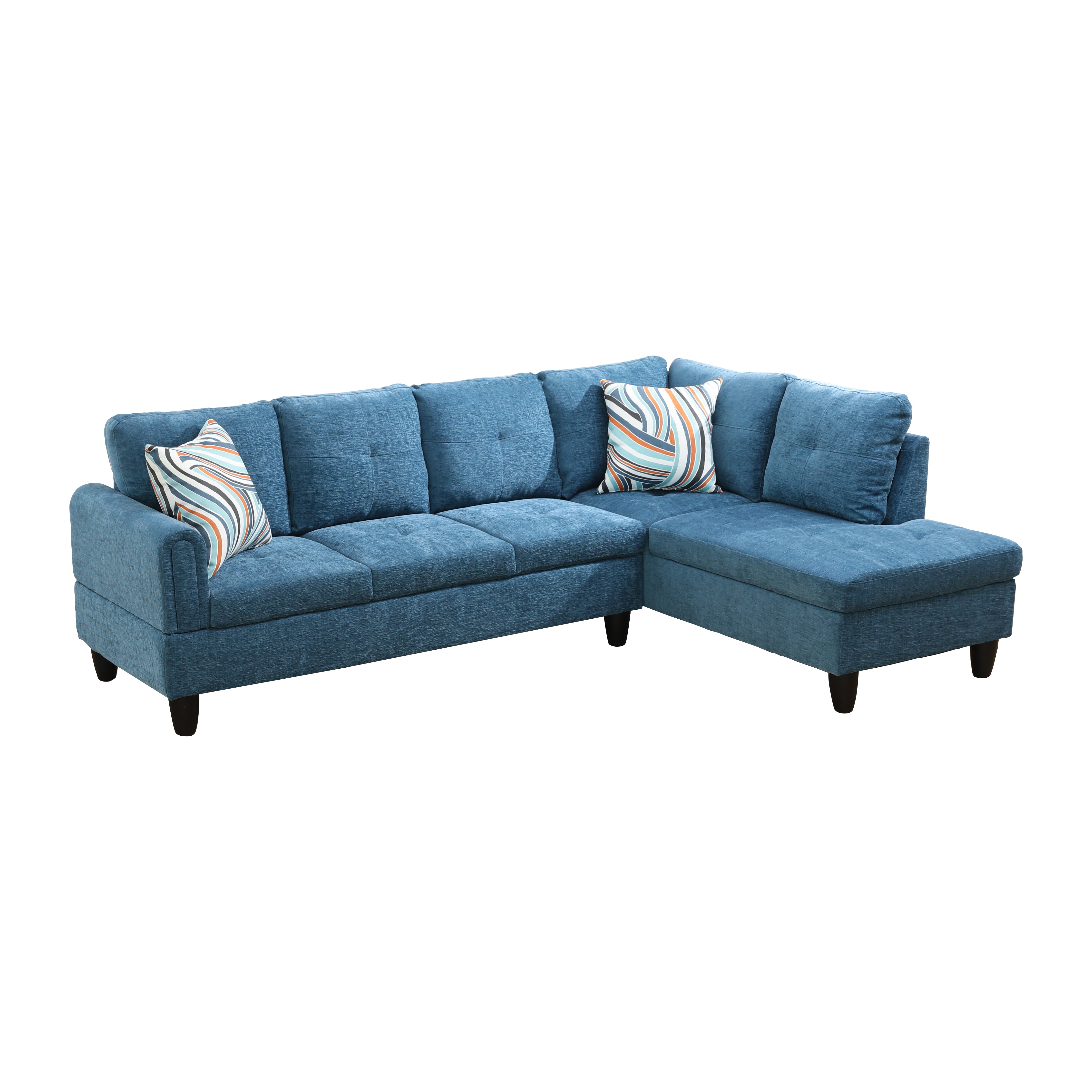 Ainehome Blue Flannel Living Room Sofa Set - Stylish & Comfortable Modern Couch