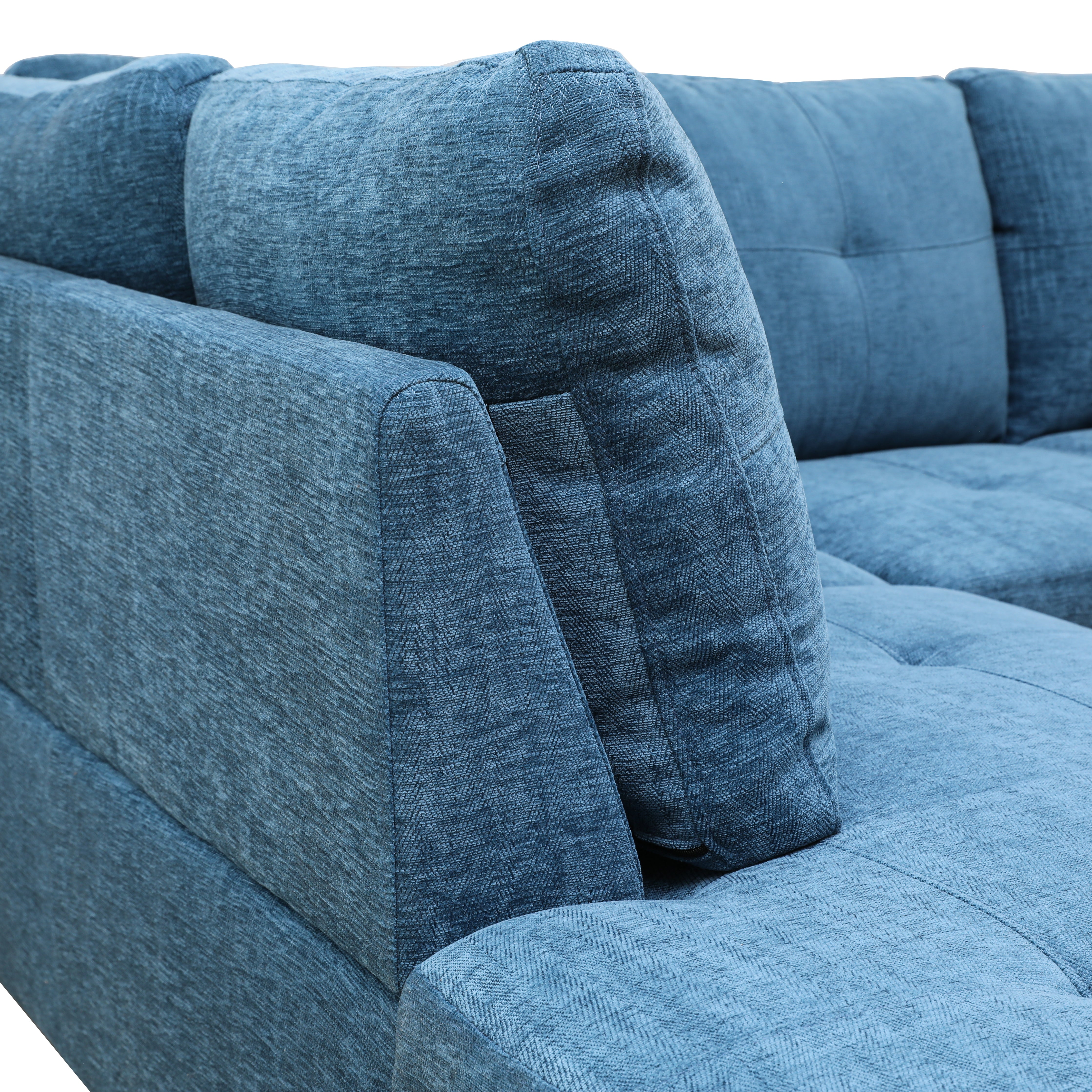 Ainehome Blue Flannel Living Room Sofa Set - Stylish & Comfortable Modern Couch