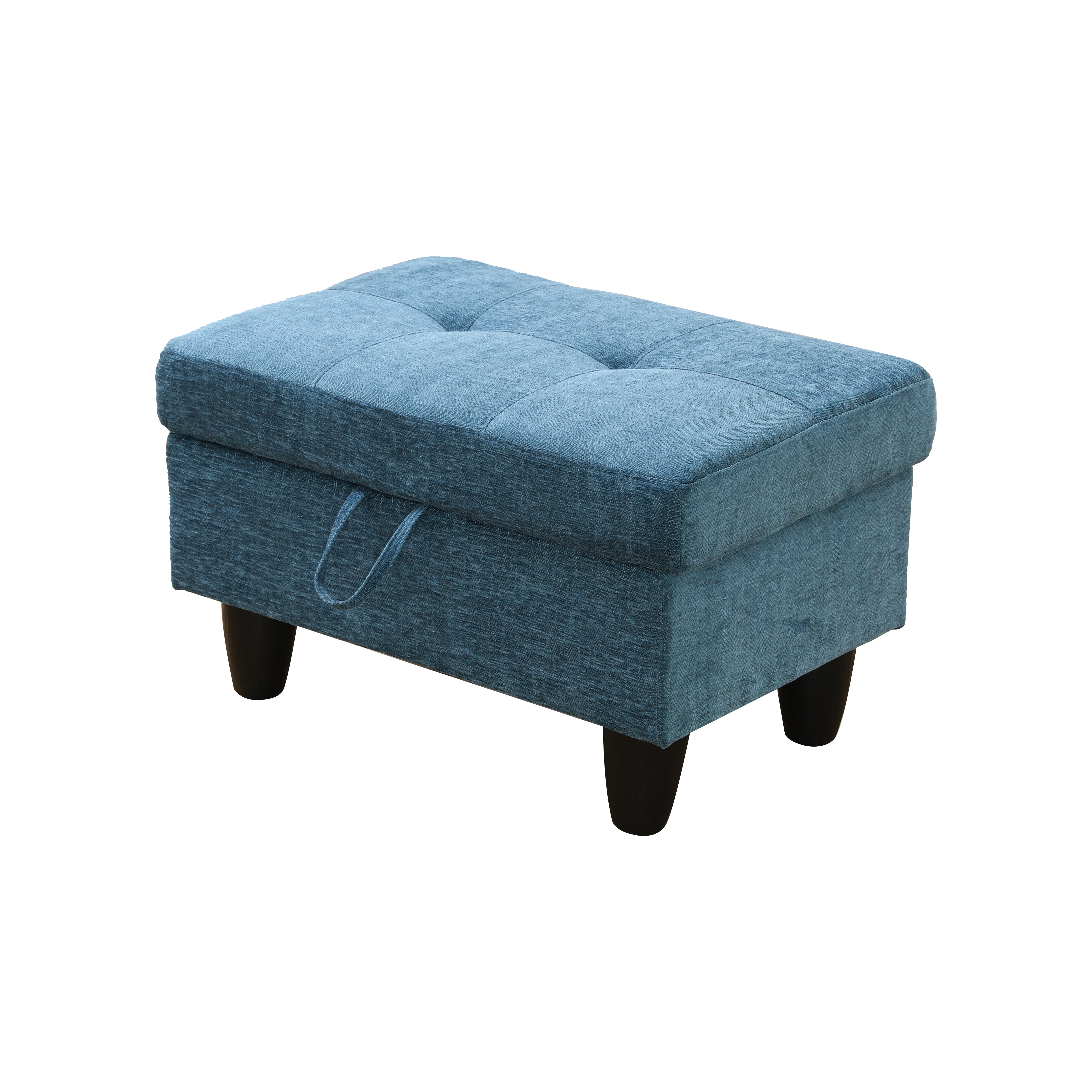 Ainehome Blue Flannel Living Room Sofa Ottoman