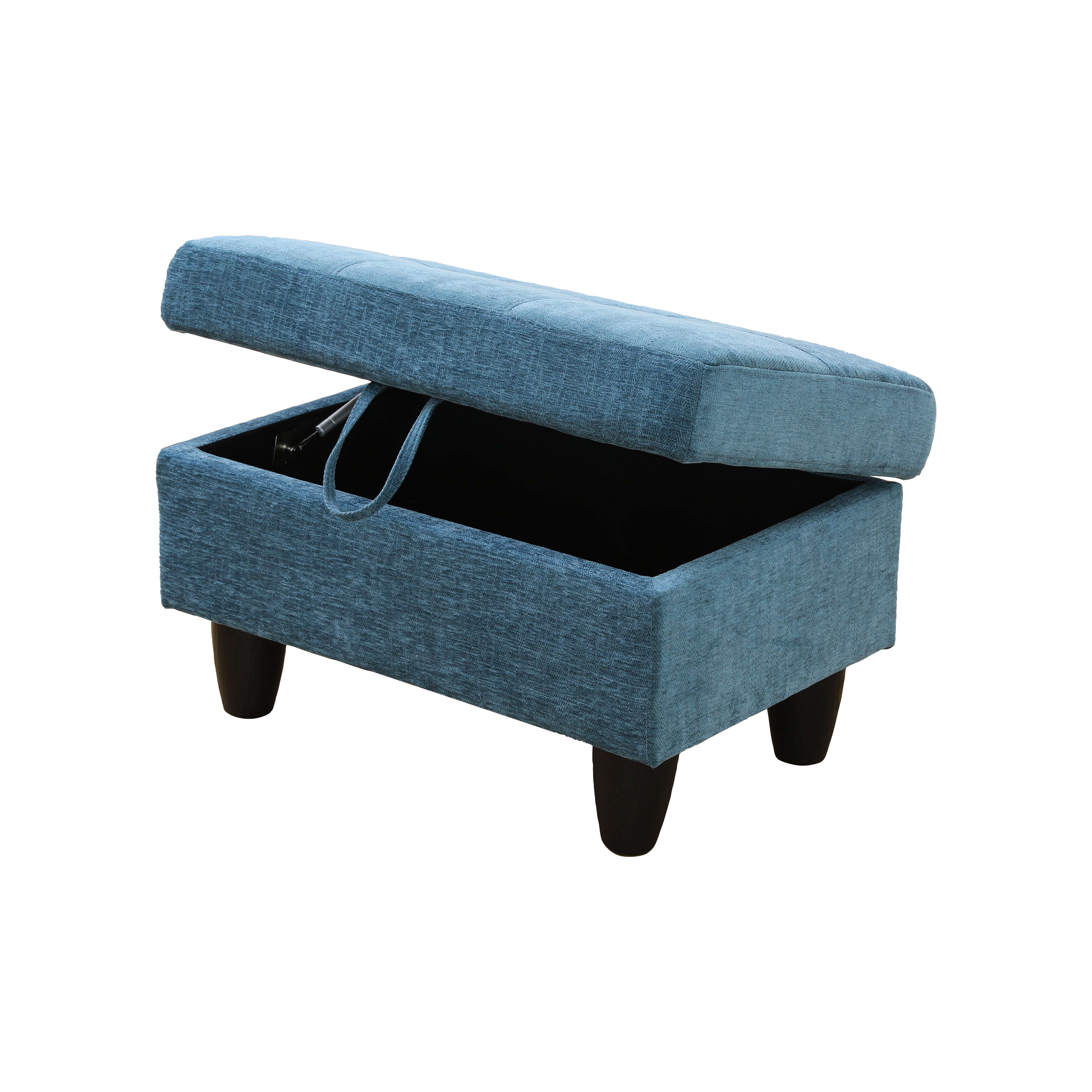 Sofá otomano de franela azul para sala de estar de Ainehome