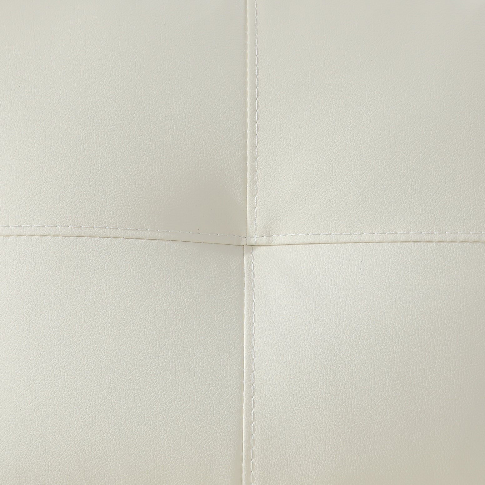 Conjunto de sofá seccional en forma de L de cuero sintético blanco de Ainehome para sala de estar