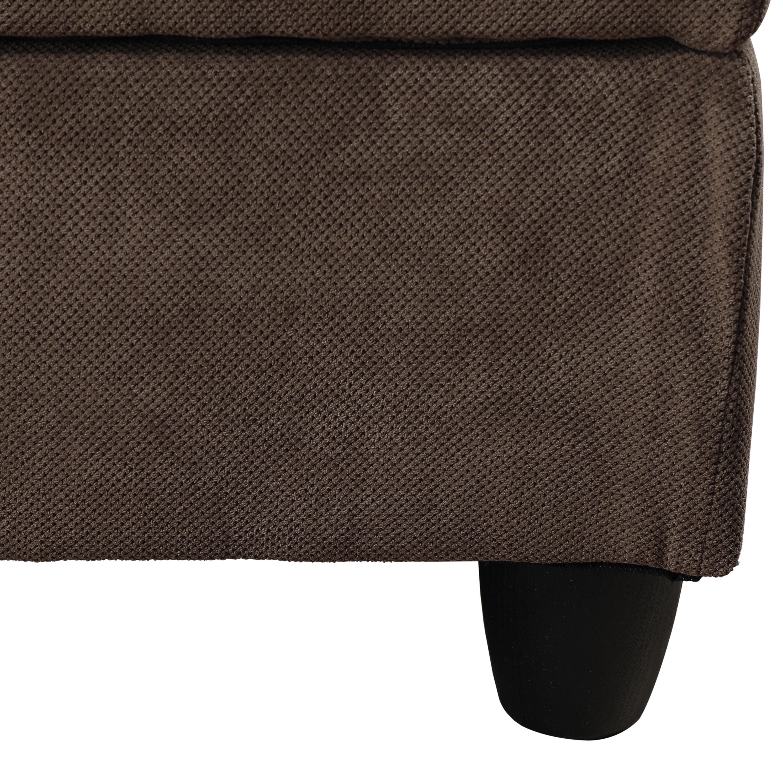 Ainehome L-förmiges Sofa-Set aus Cordstoff, Braun