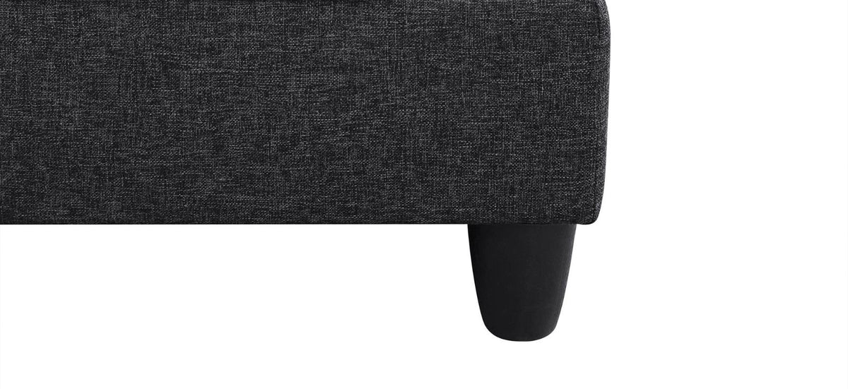 Black and Gray Linen Modular L-Shaped Sectional Sofa - product image 5