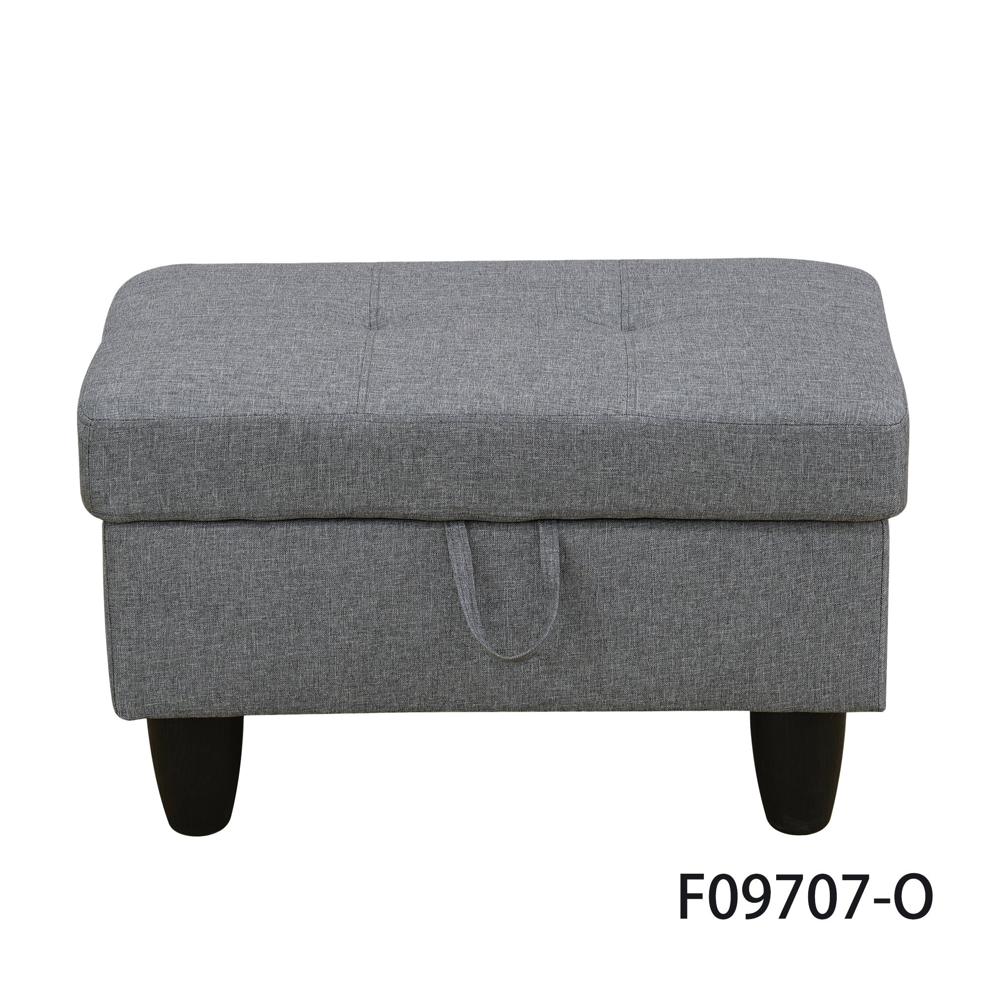 Ainehome Grey Linen L-Shaped Living Room Sectional Sofa Set