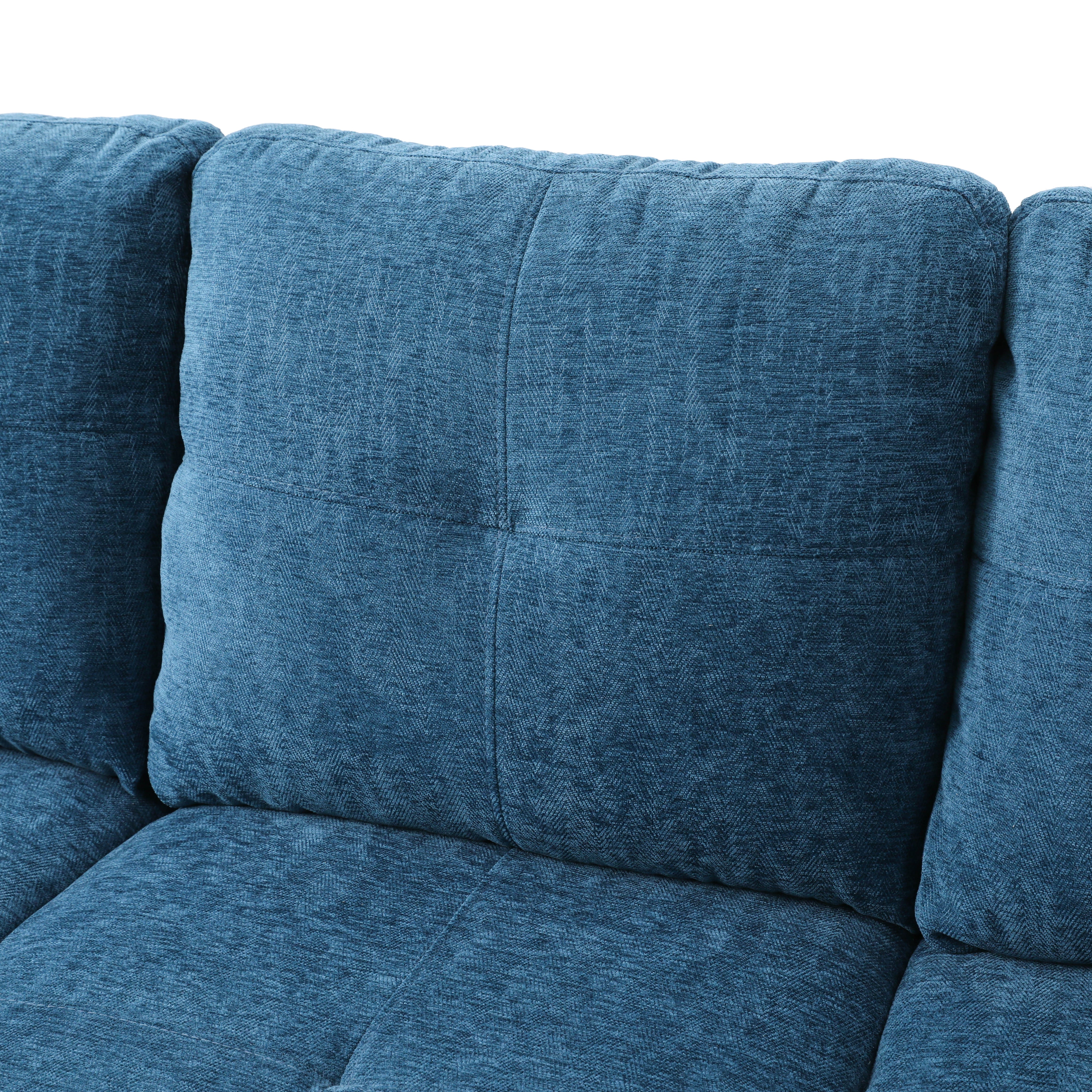 Ainehome Blue Flannel Living Room Sofa Set - Stylish & Comfortable Modern Couch