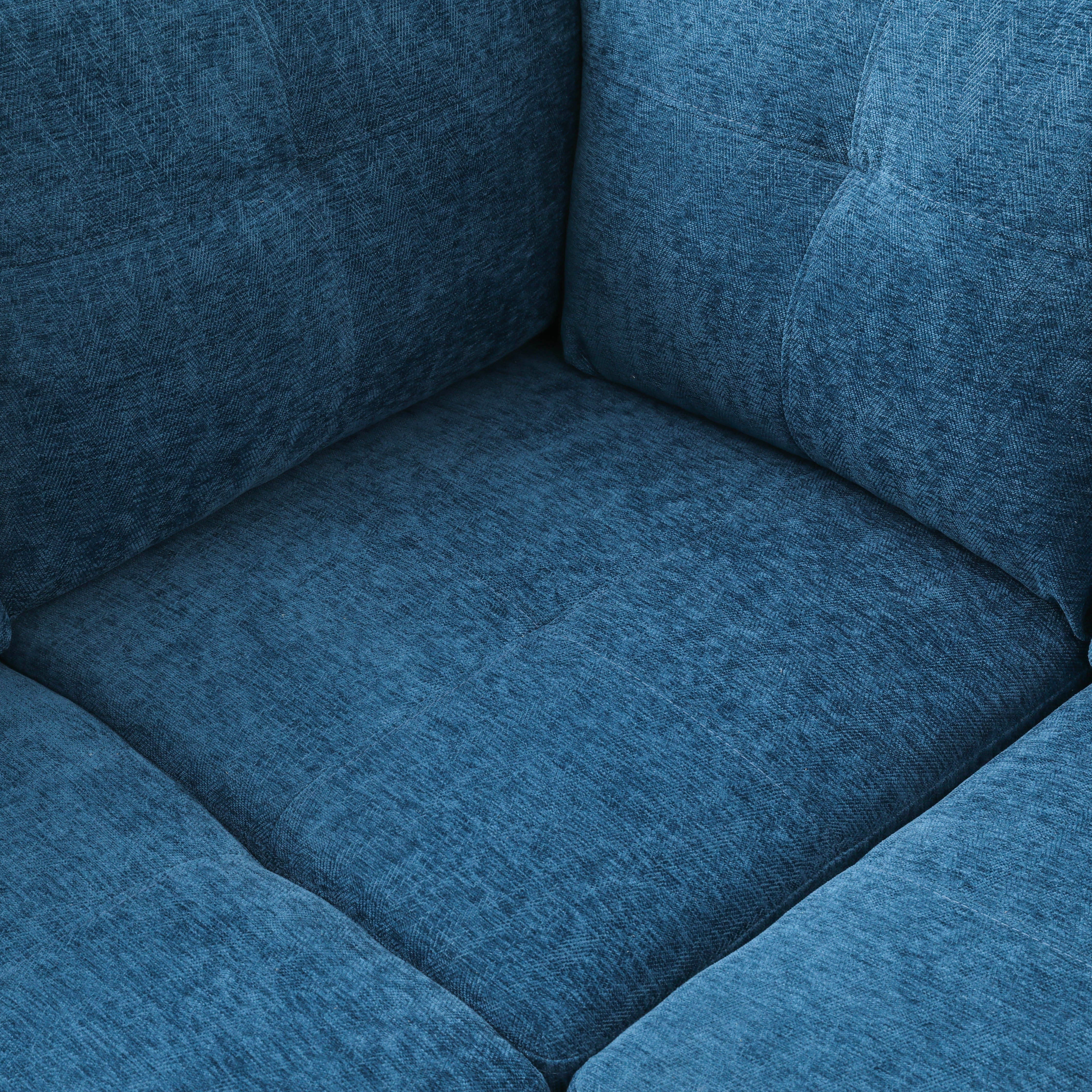 Ainehome Blue Flannel Living Room Sofa Set - Stylish & Comfortable Modern Couch