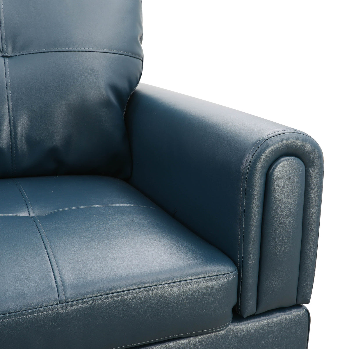 Ainehome Wohnzimmer-Sofagarnitur aus Denim-Kunstleder