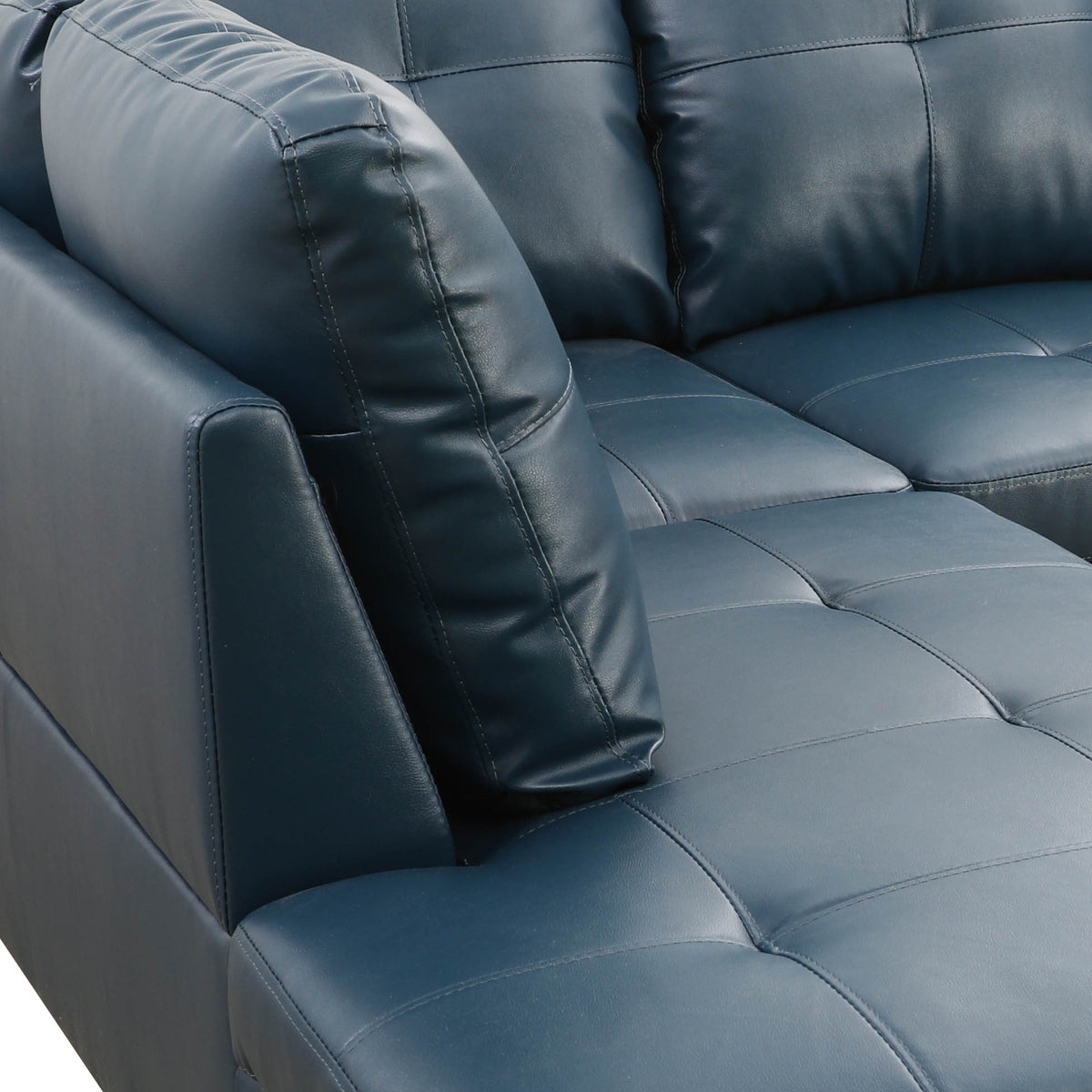 Ainehome Wohnzimmer-Sofagarnitur aus Denim-Kunstleder