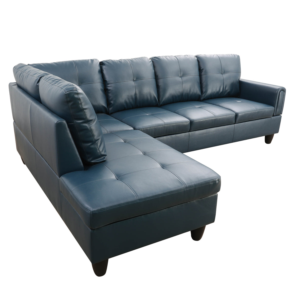 Ainehome Wohnzimmer-Sofagarnitur aus Denim-Kunstleder