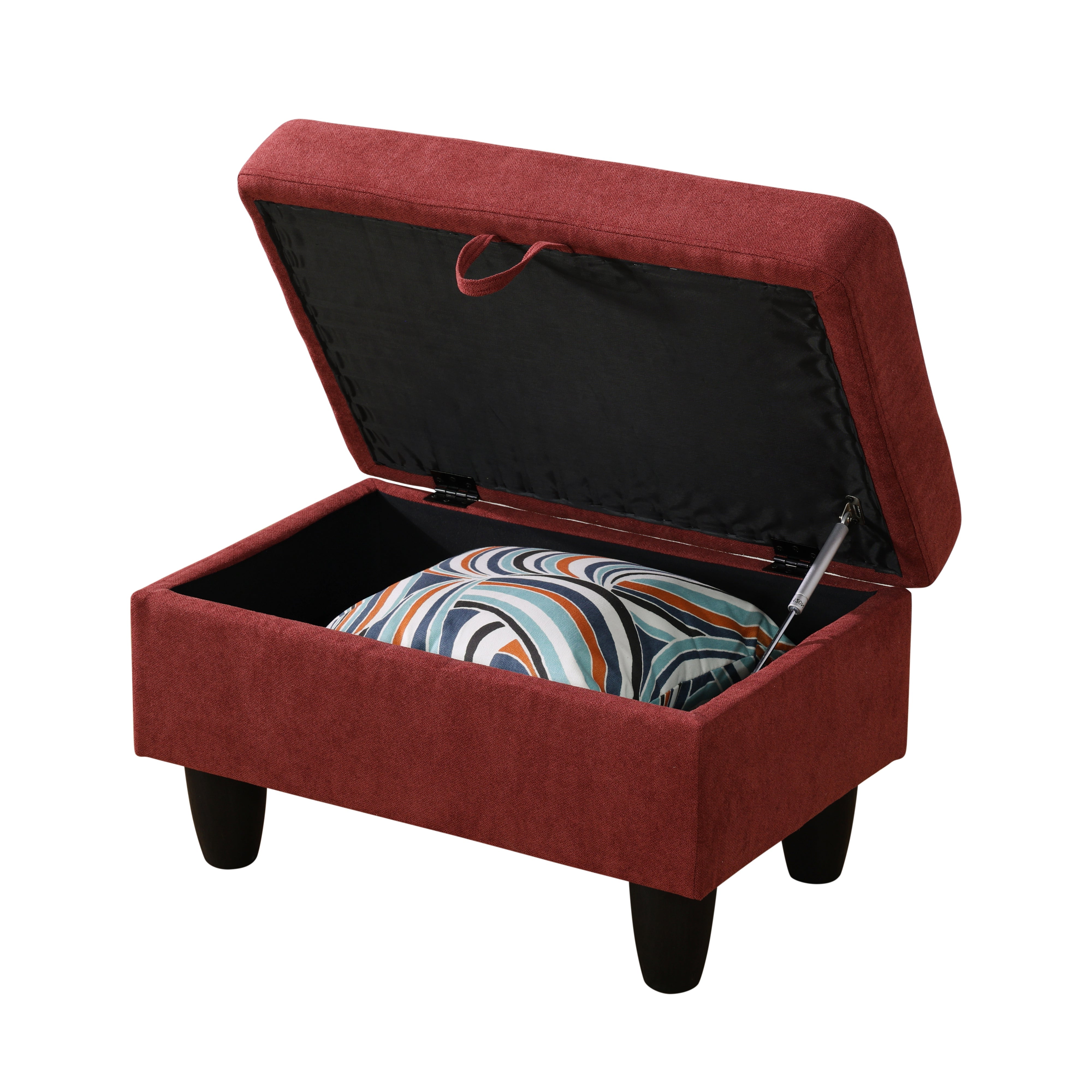 Ainehome Red Flannel Living Room Sofa Set Ottoman