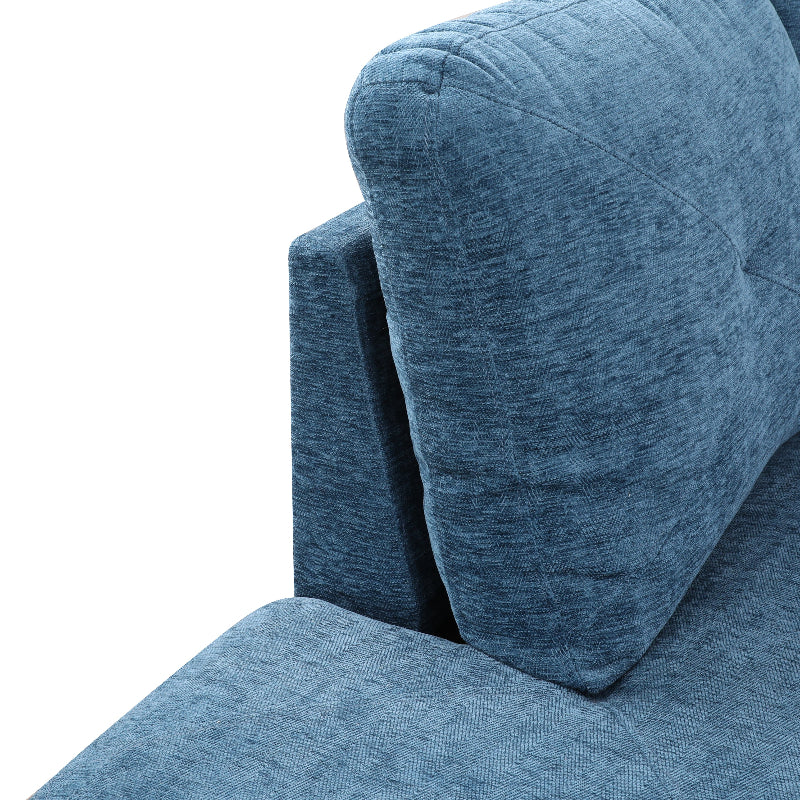 Ainehome L-förmiges Sofaset für das Wohnzimmer aus blauem Leinen