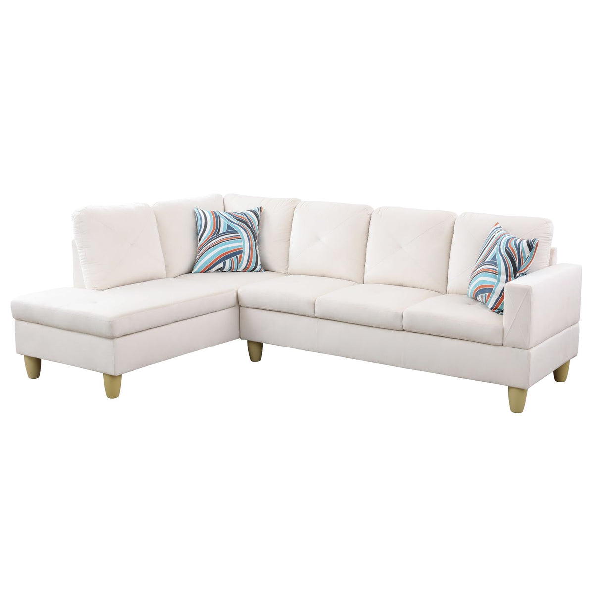 White Flannel Modular L-Shaped Sectional Sofa - product image 2