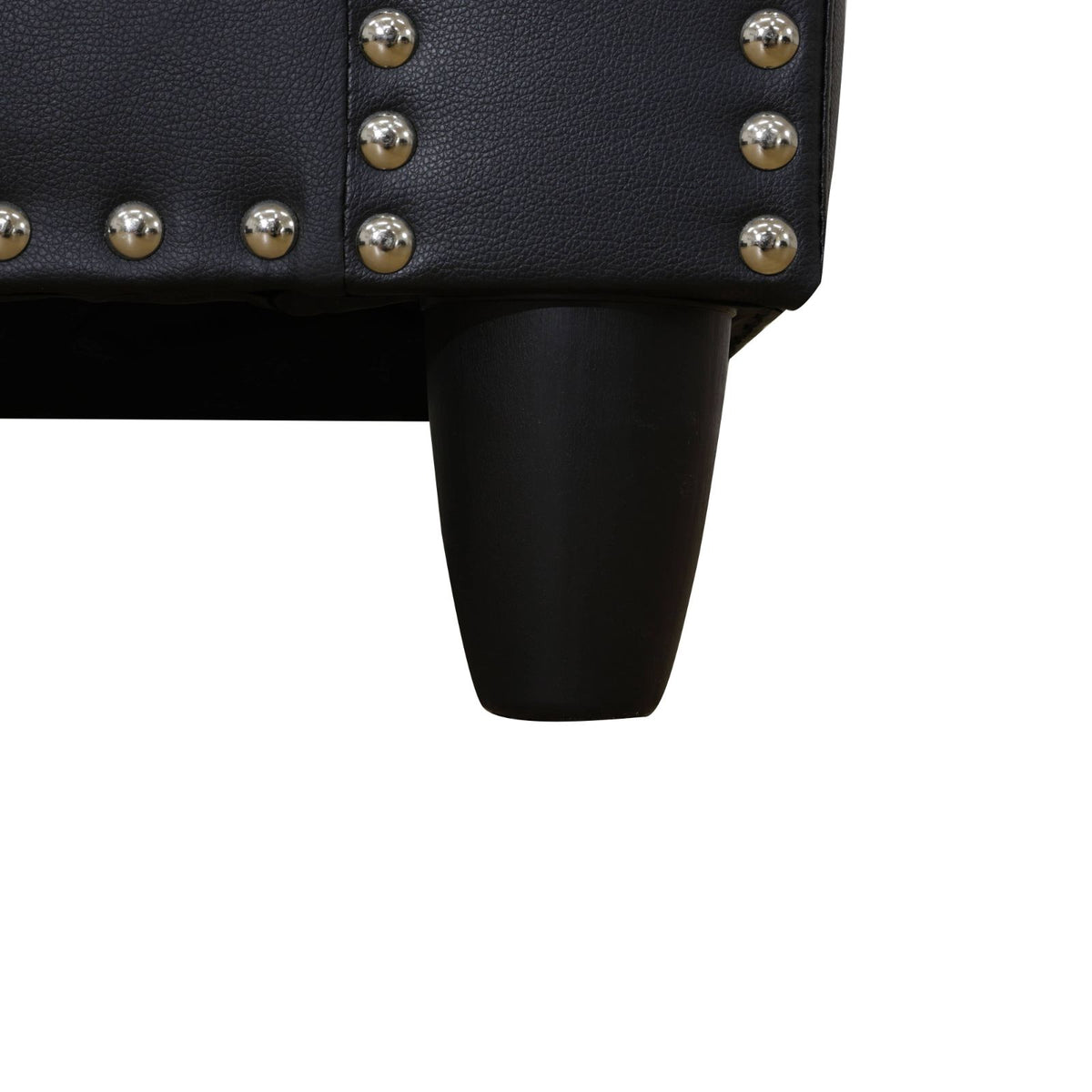 Black Synthetic Leather Modular L-Shaped Sectional Sofa - product image 3
