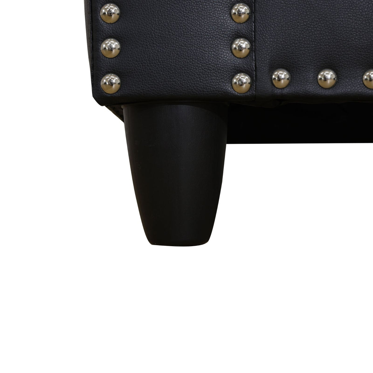 Black Synthetic Leather Modular L-Shaped Sectional Sofa - product image 9