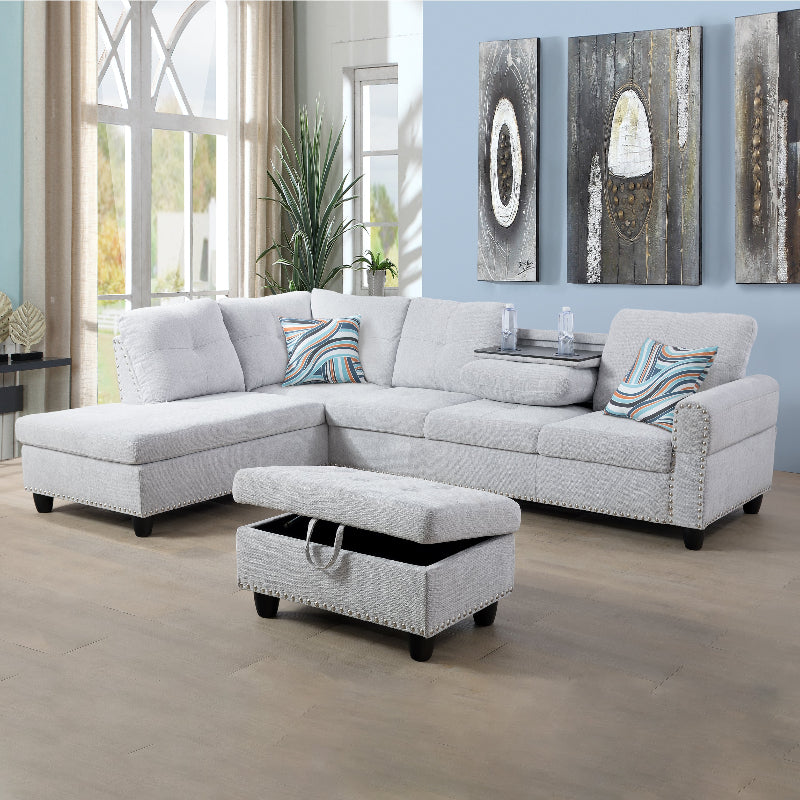 Aainehome L-shape Sofa Set