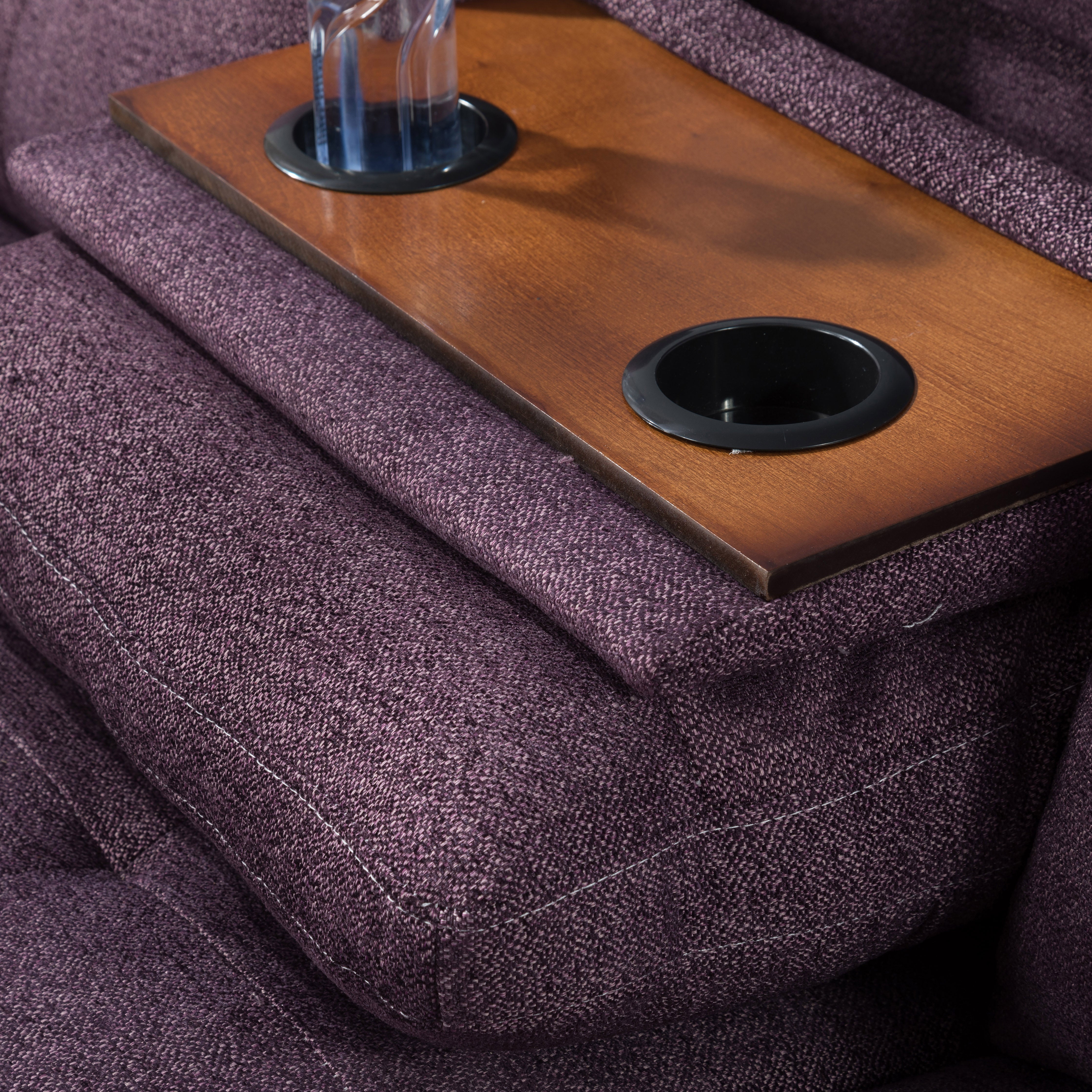 Conjunto de sofá seccional en forma de L para sala de estar de lino Amaranth de Ainehome