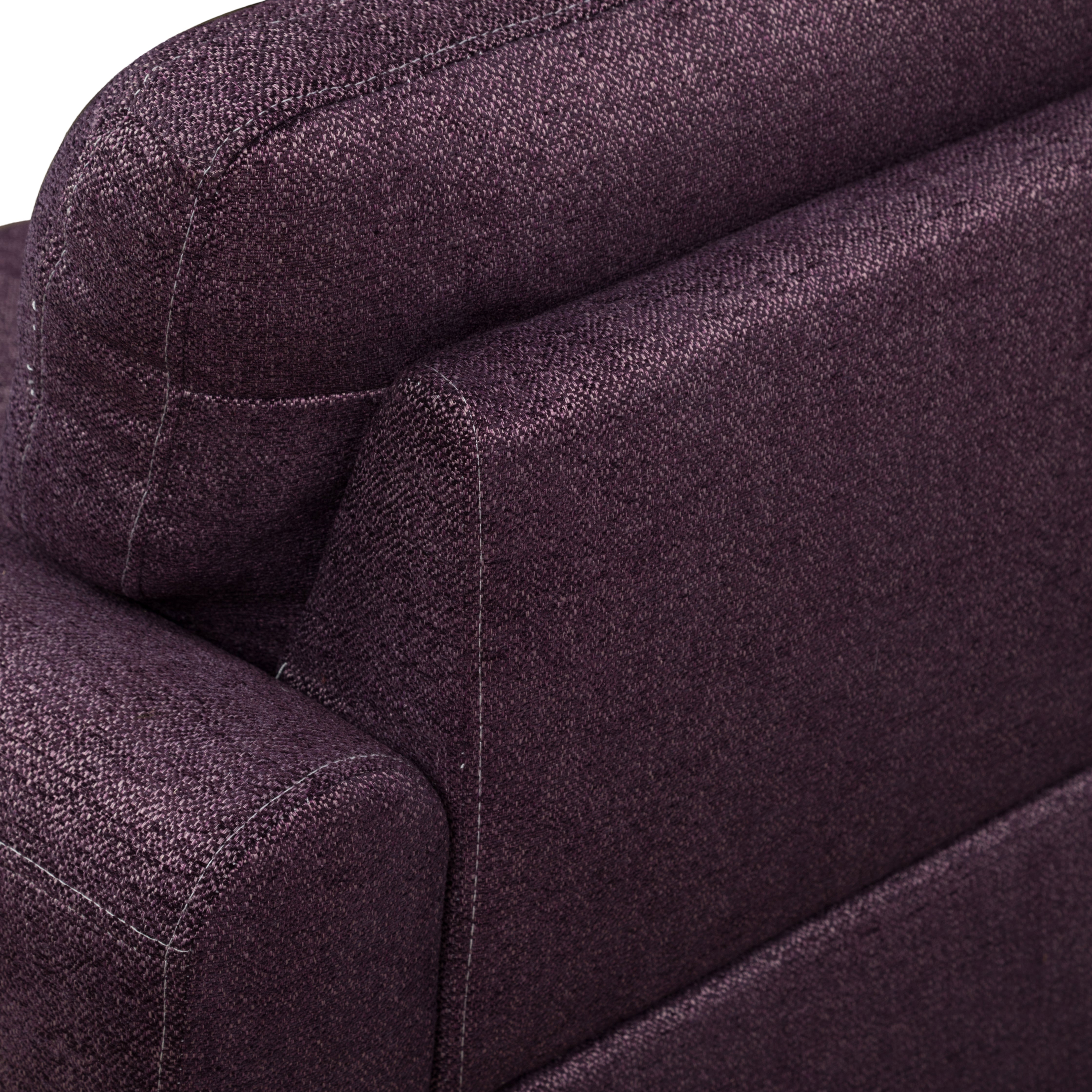Conjunto de sofá seccional en forma de L para sala de estar de lino Amaranth de Ainehome